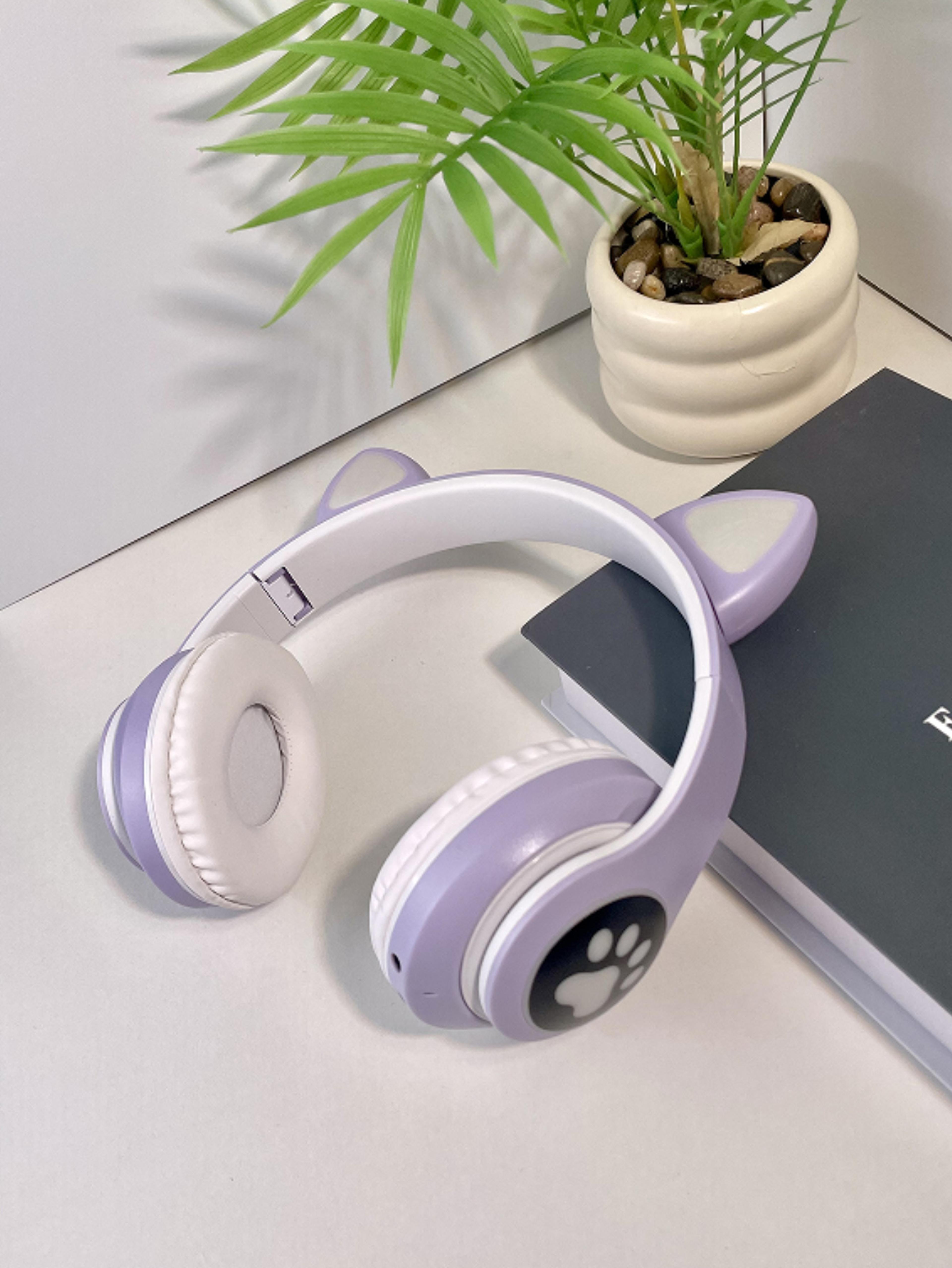 Wireless LED Cat Ear Bluetooth Headphones Foldable Deep Bass Headset 5