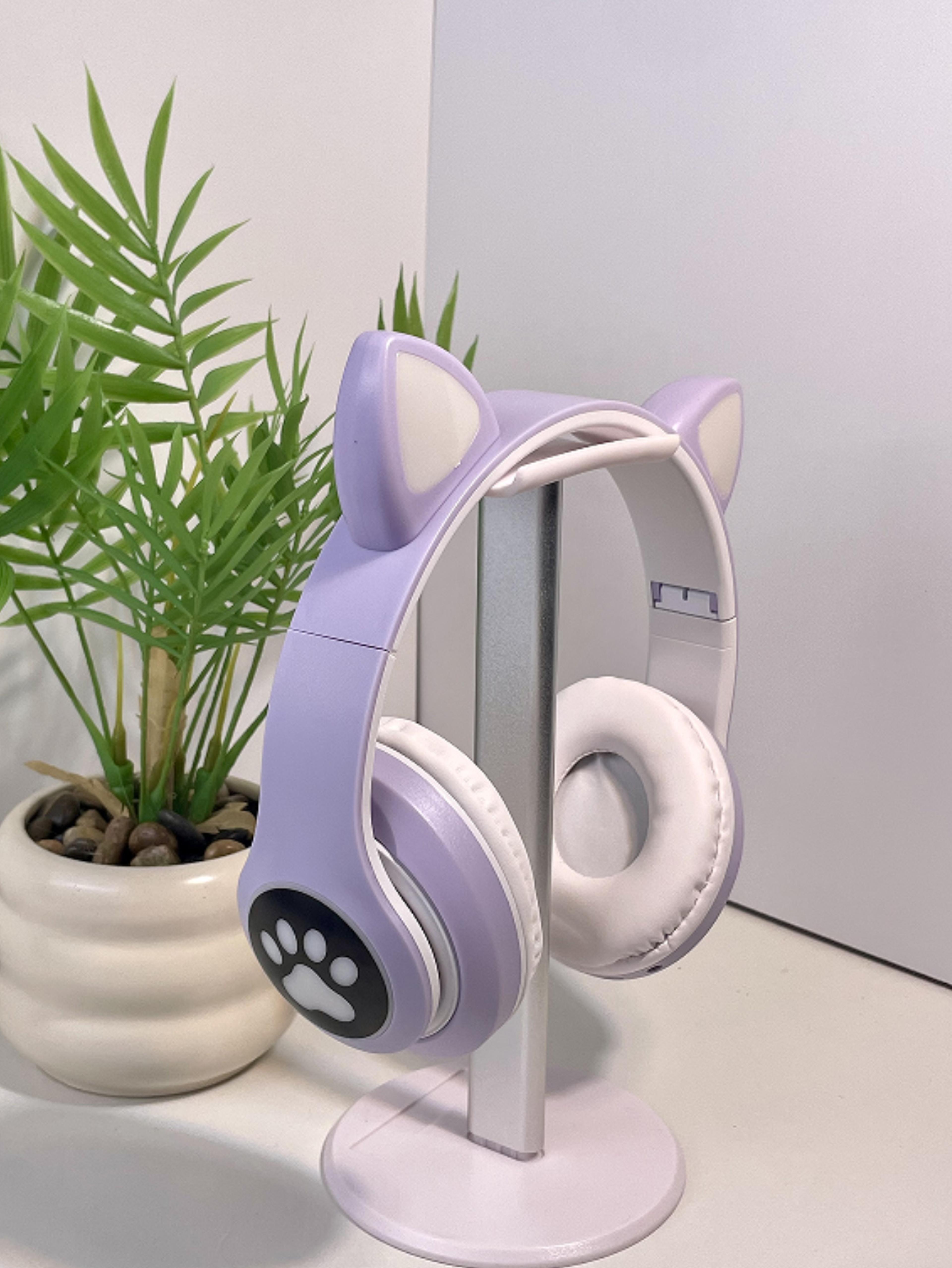 Cute Cat Ear Wireless Gaming Headset With Low Latency RGB Lights 0