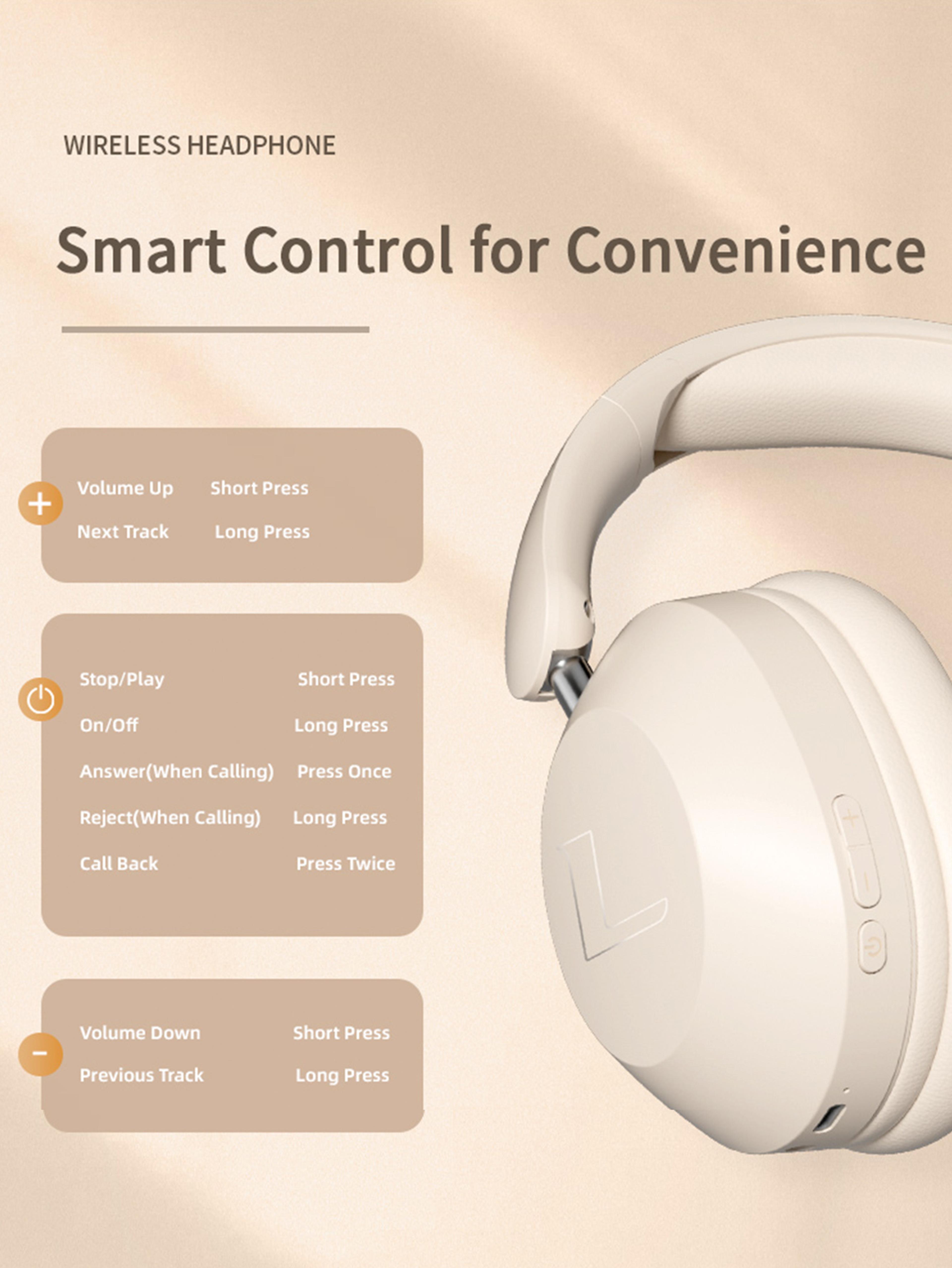 Premium Over Ear Bluetooth Headphones With Mic Wireless Bluetooth Headset For Calls Music  Gaming 4