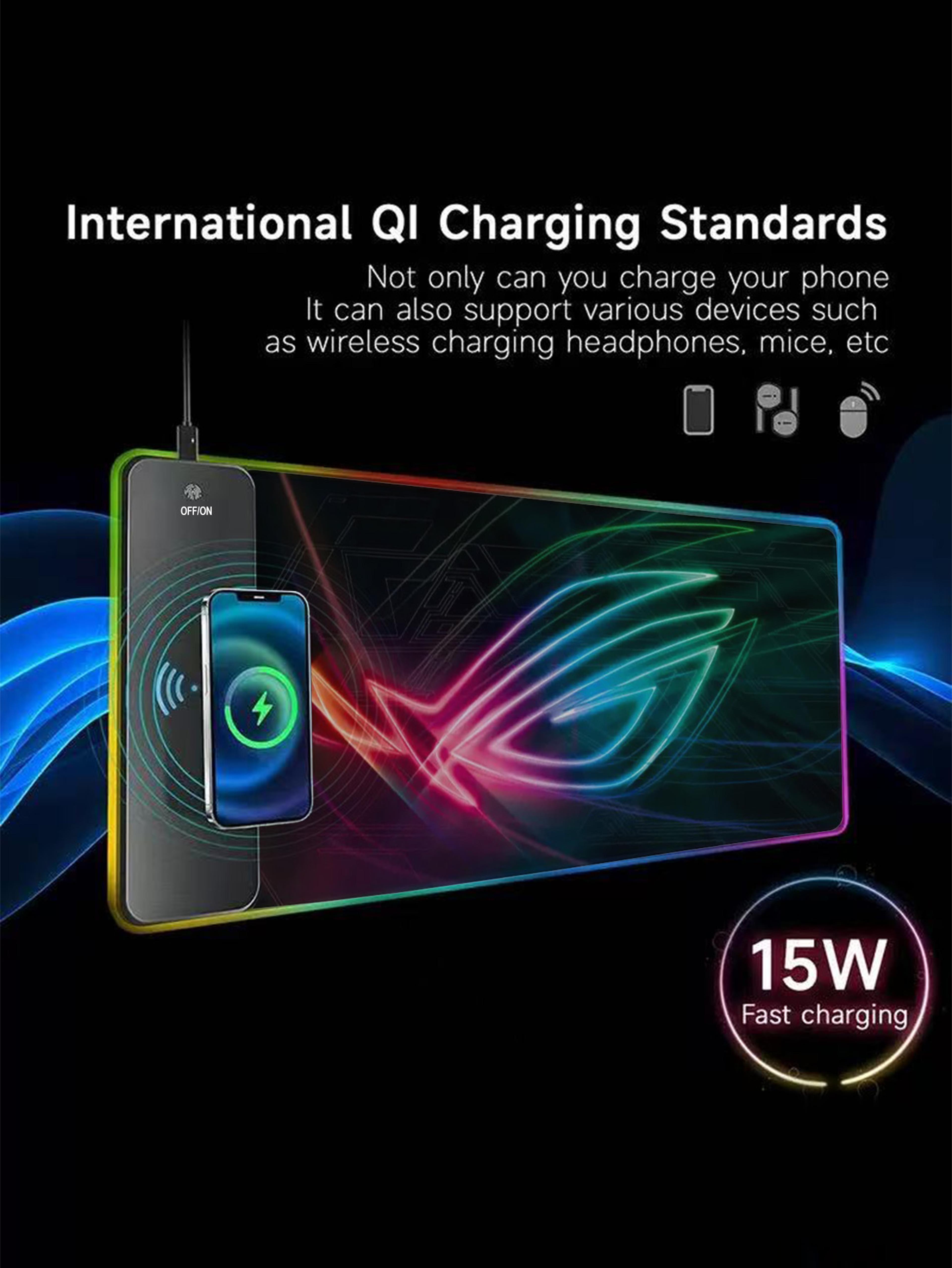 Premium RGB Gaming Mouse Pad With Fast Wireless Charging  Ultra Large Desk Mat 2