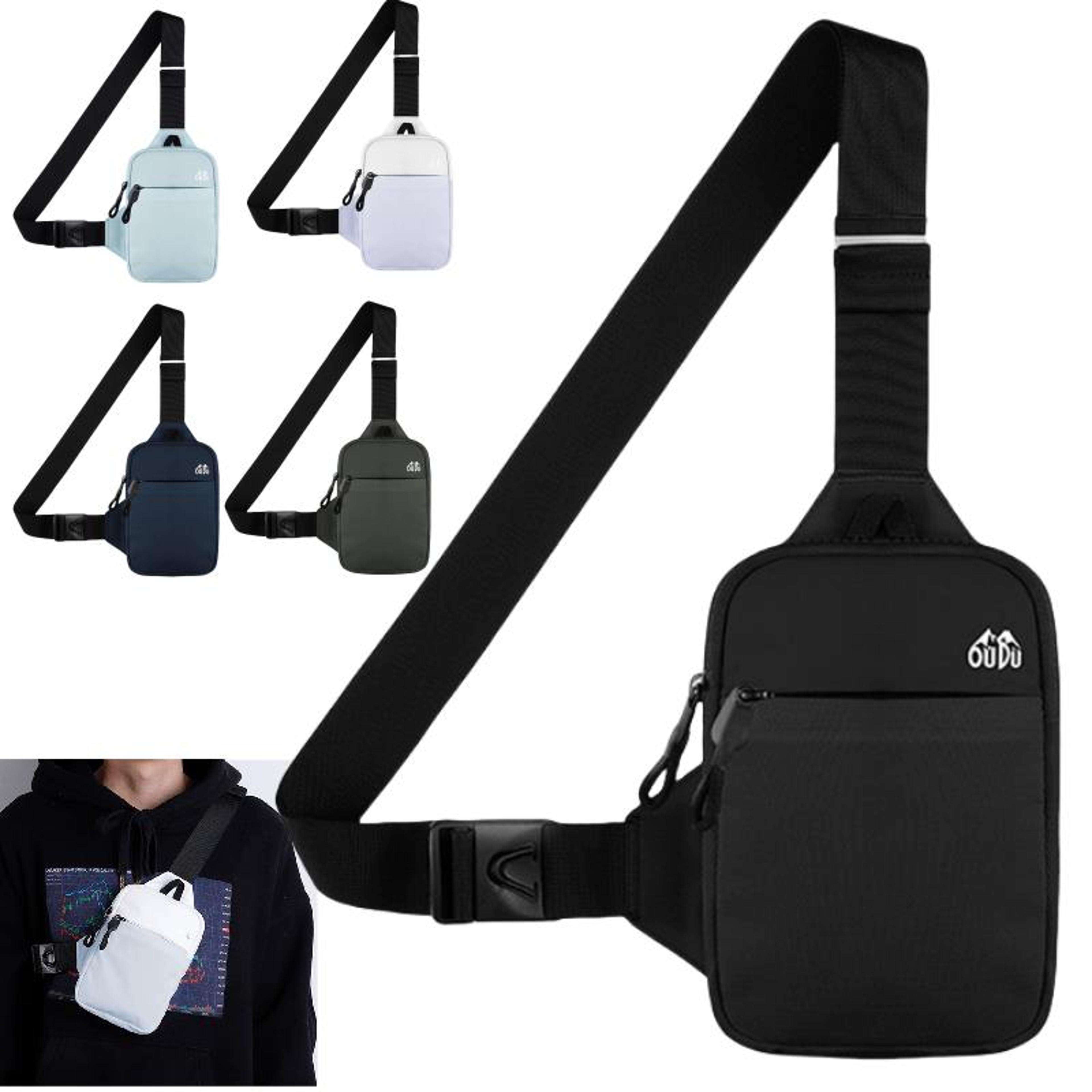 mens waterproof outdoor chest bag large capacity travel sling pack