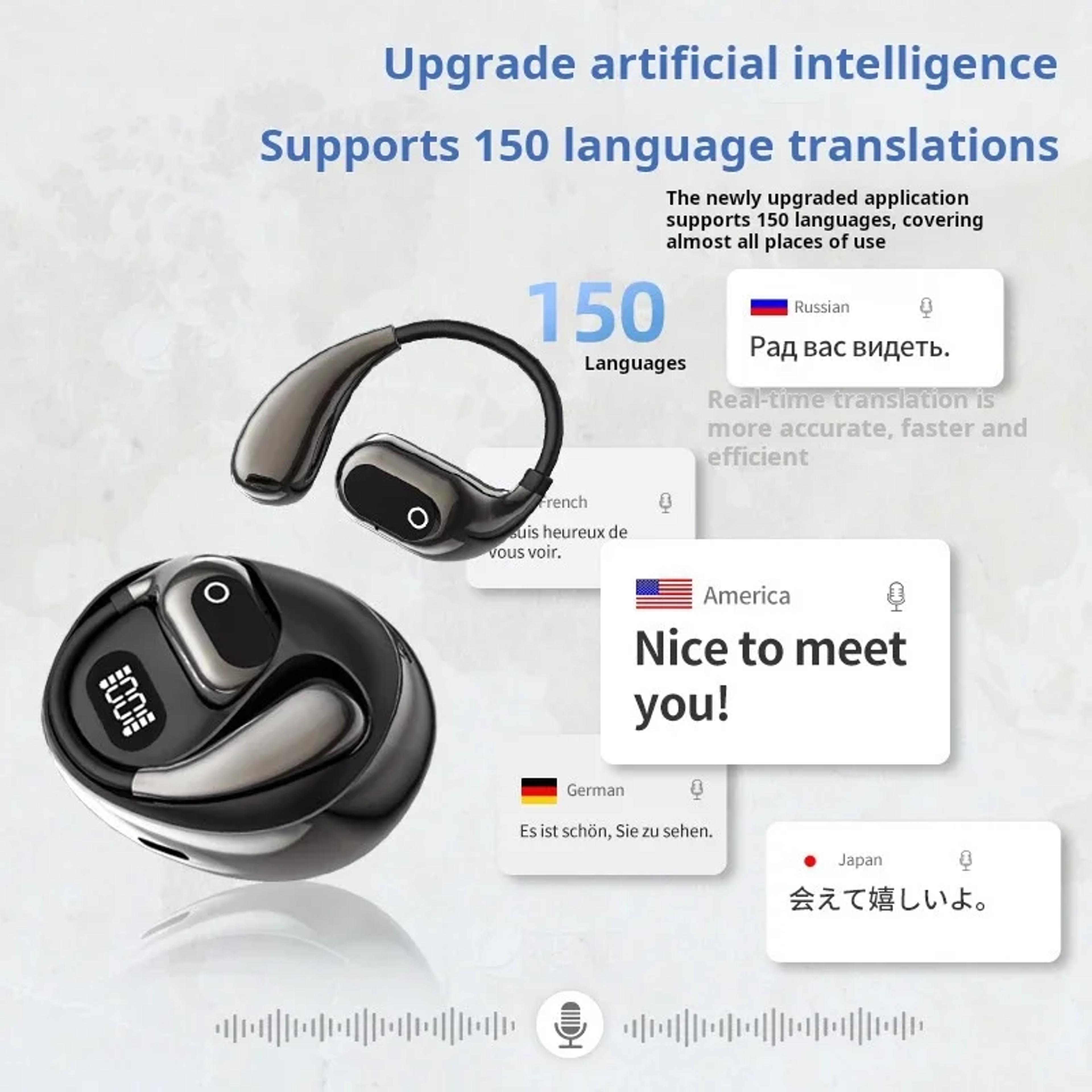 Bluetooth Wireless Earbuds With Real Time Translation  HD Calls Smart Bluetooth Wireless Earphones 2