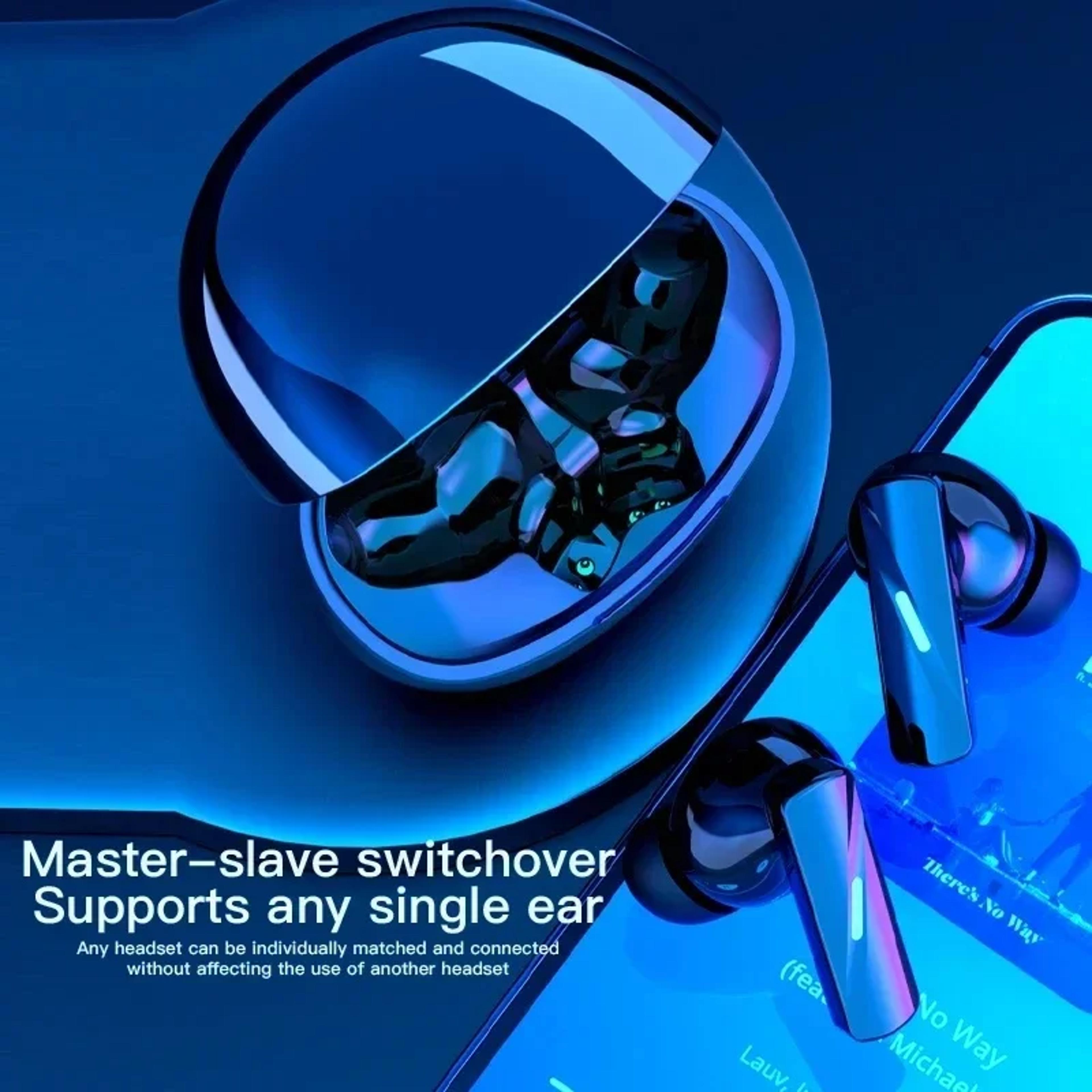 wireless bluetooth earbuds with touch controls & led power display hi fi stereo earbuds with mic