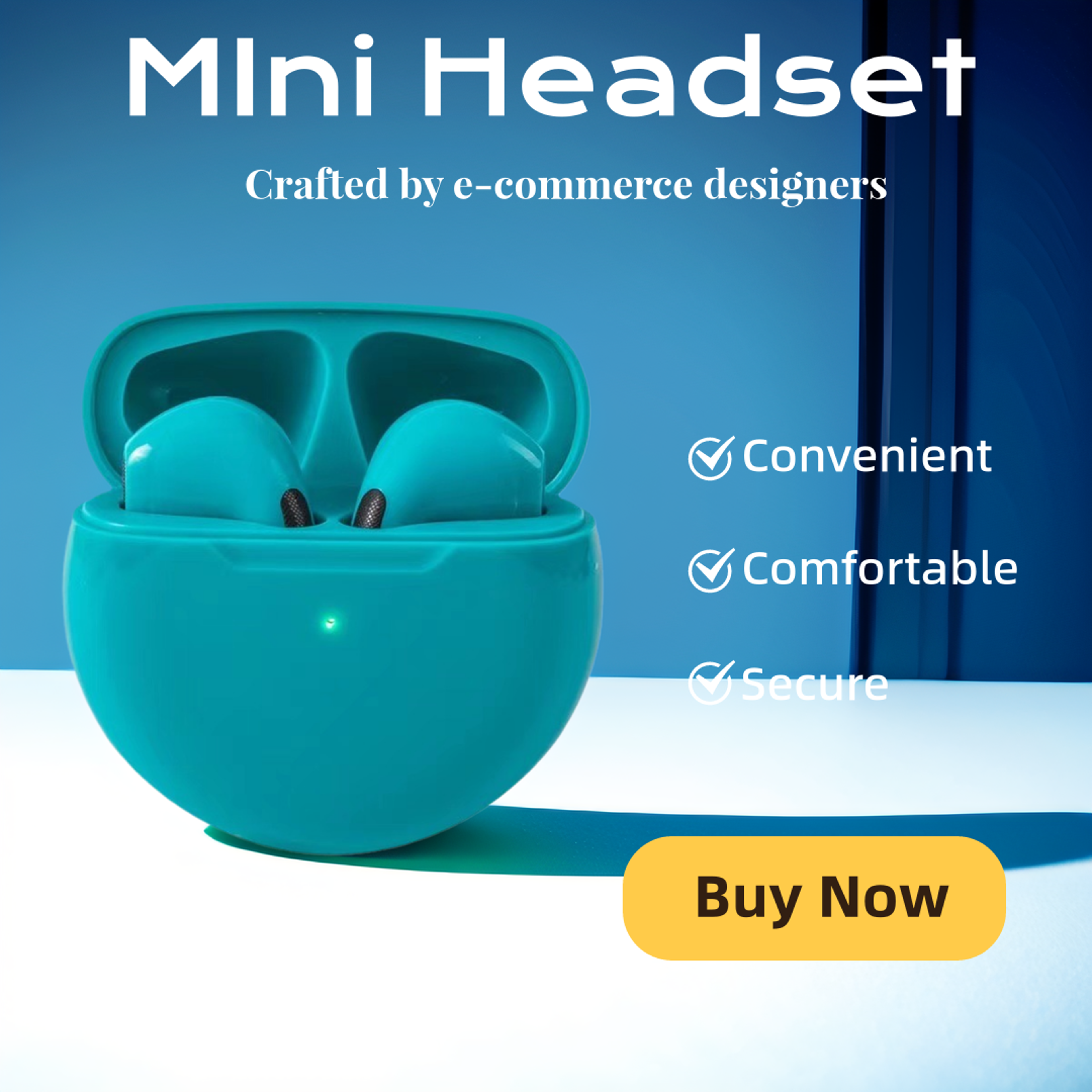 Mini Portable Bluetooth Headset Wireless Earpiece Hands Free Communication Earphone 2