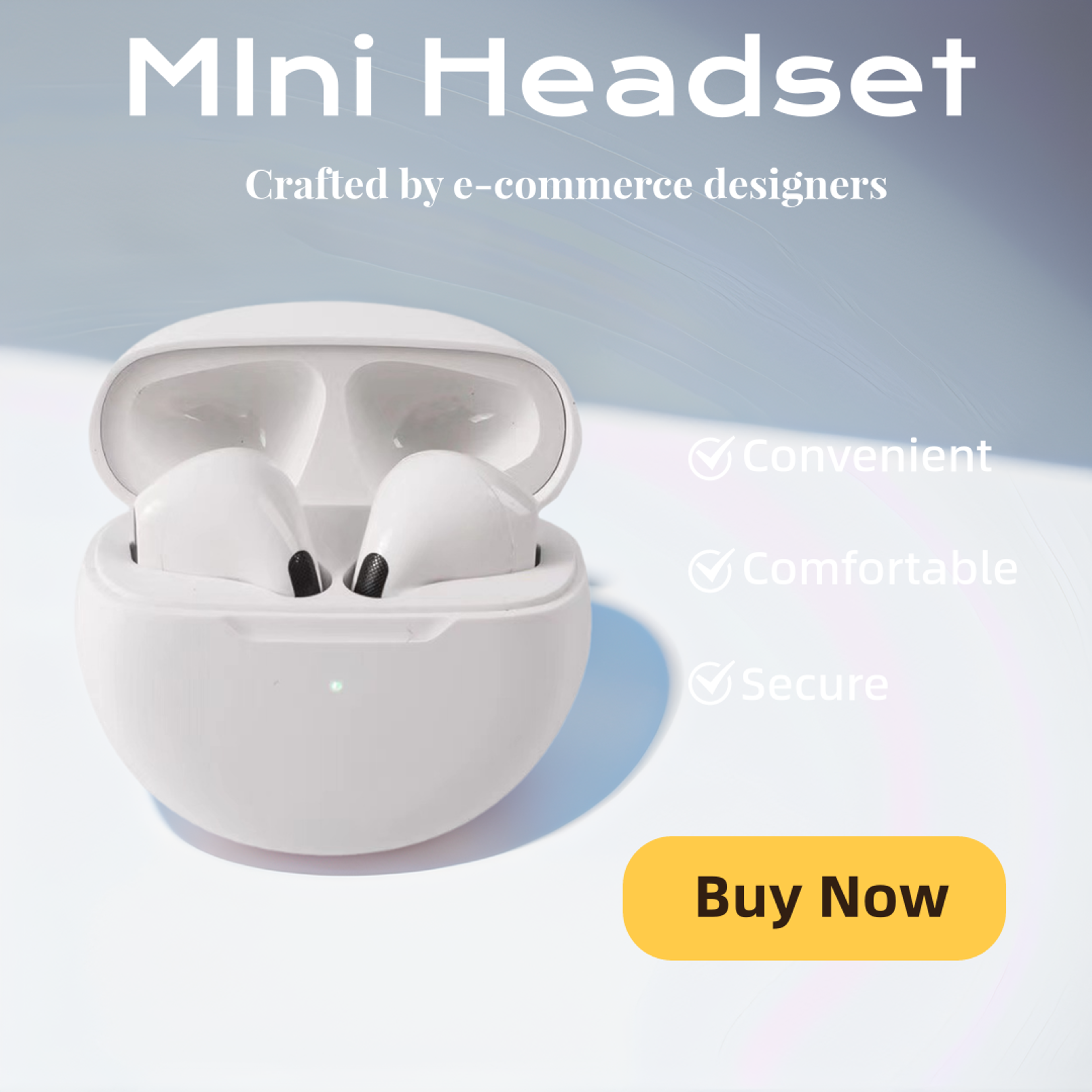Mini Portable Bluetooth Headset Wireless Earpiece Hands Free Communication Earphone 3