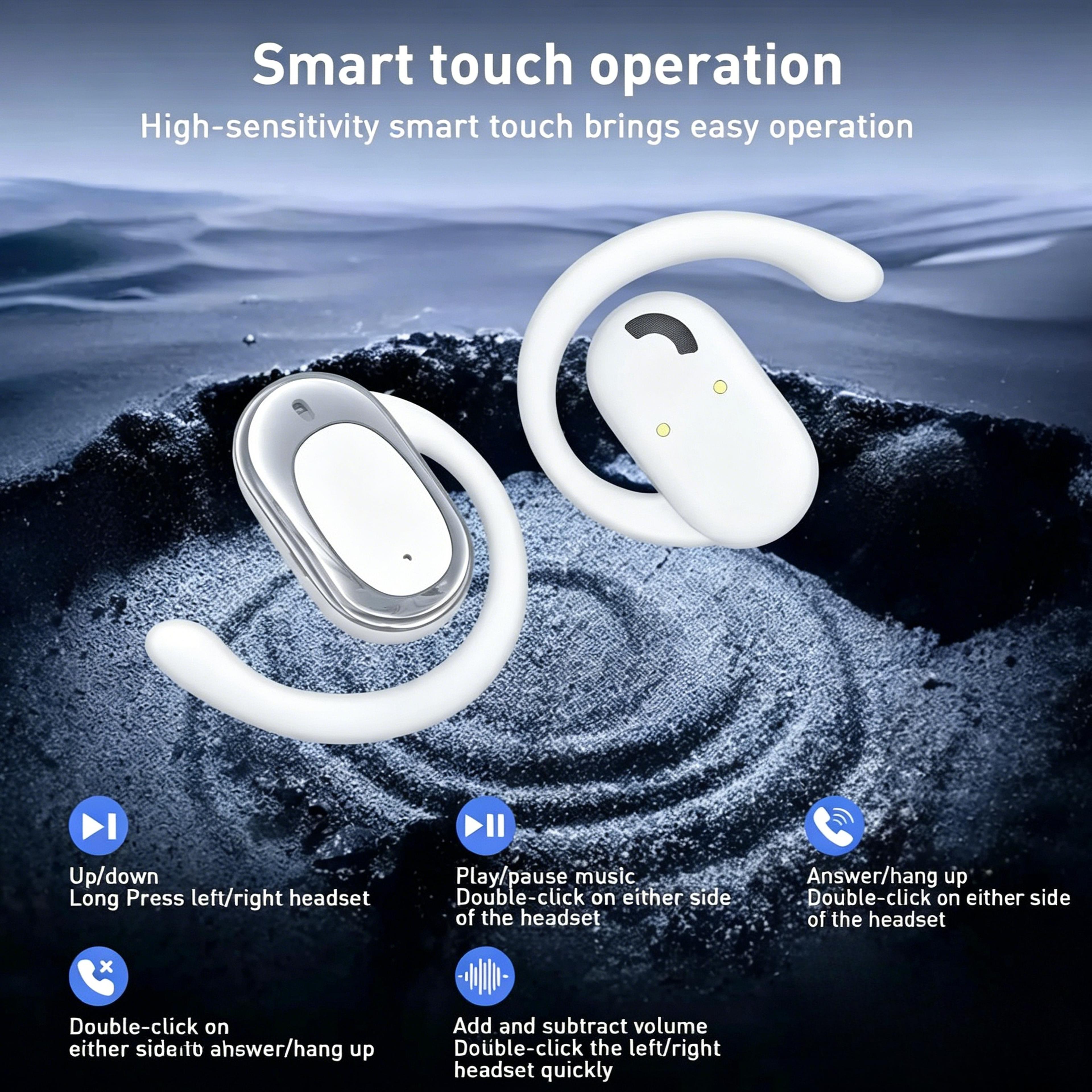 Bluetooth Ear Hook Wireless Earphones With Mic 4
