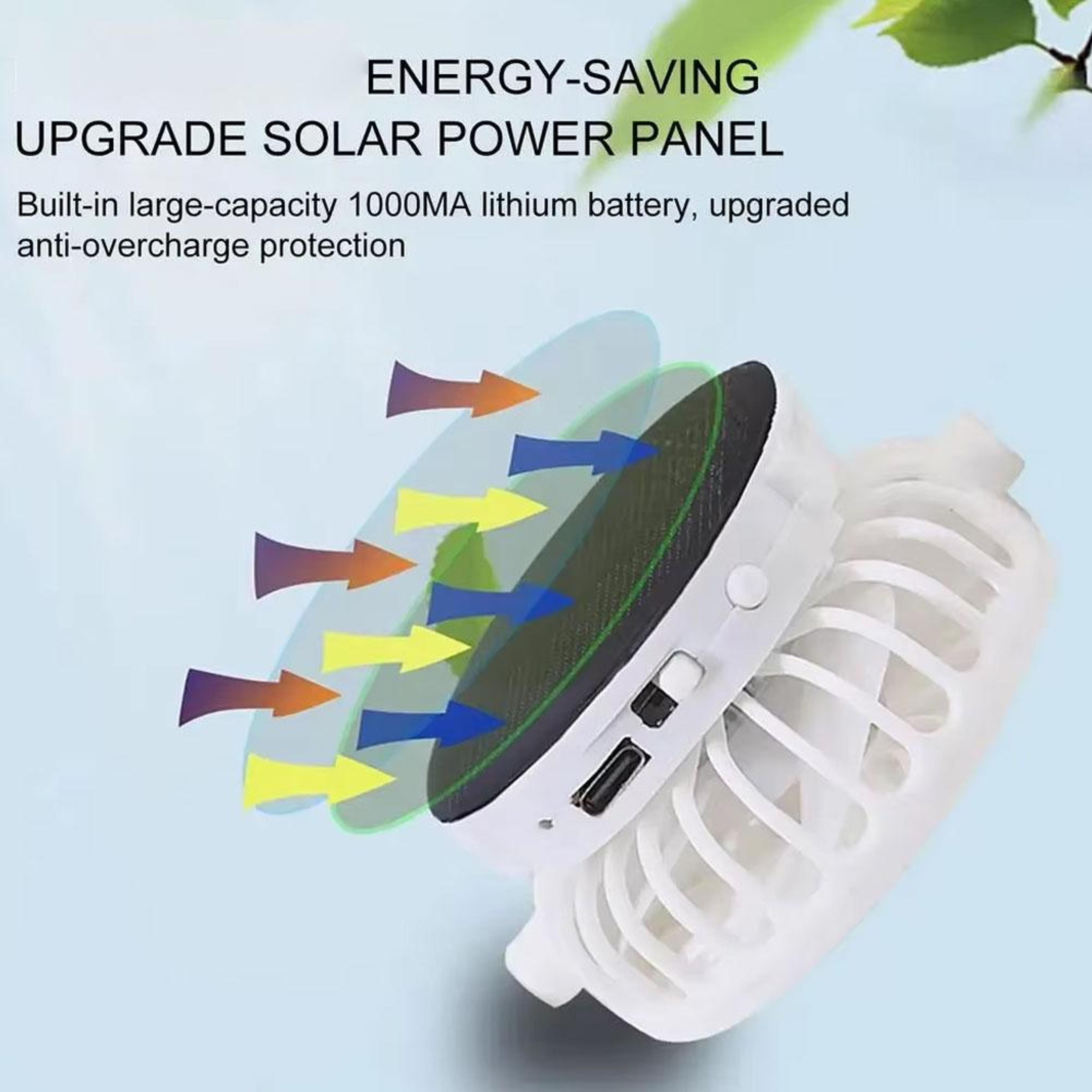 Solar Fan Sun Hat With USB Rechargeable Cooling Fan For Outdoor Sun Protection 2