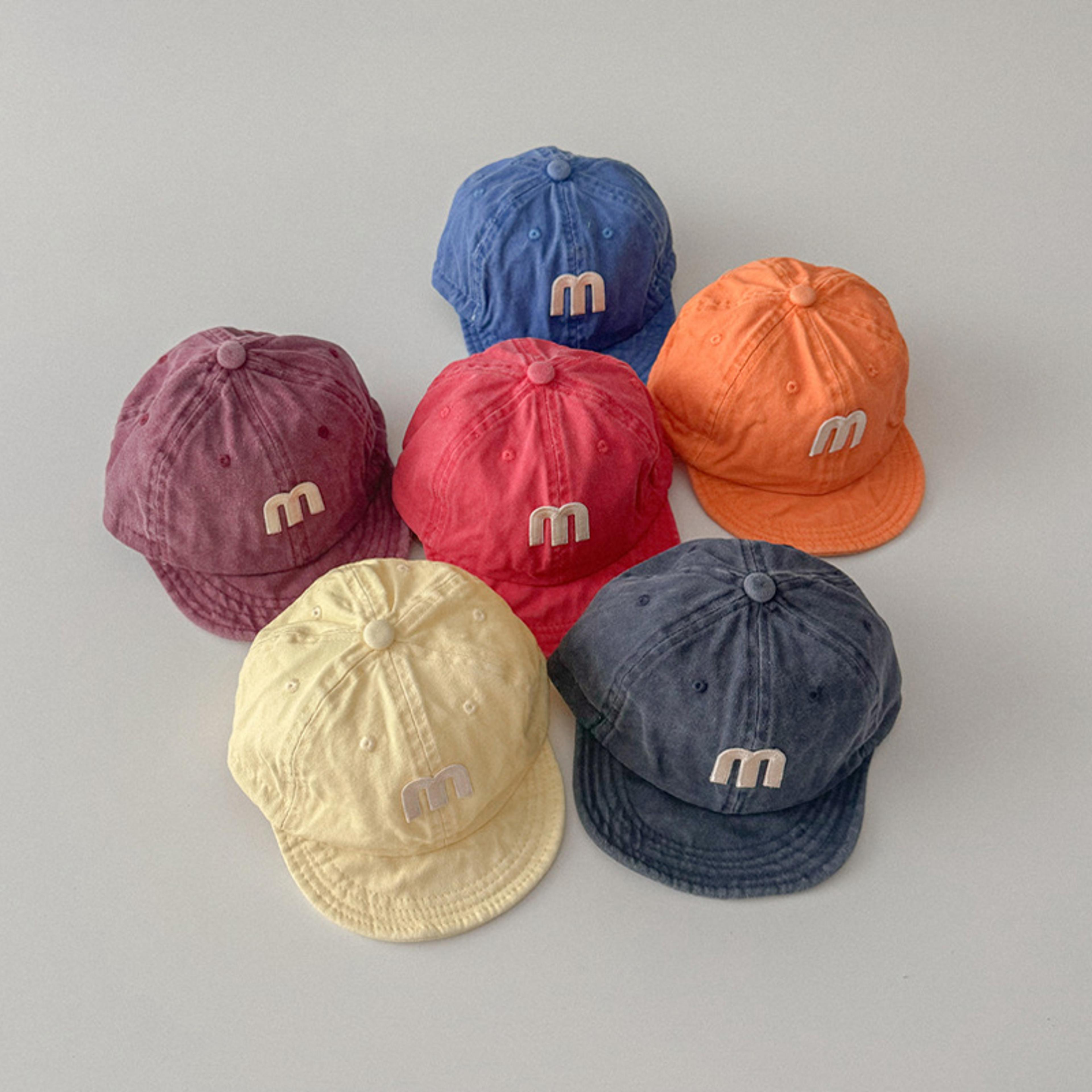 retro washed cotton baby baseball cap for infant toddler boys girls