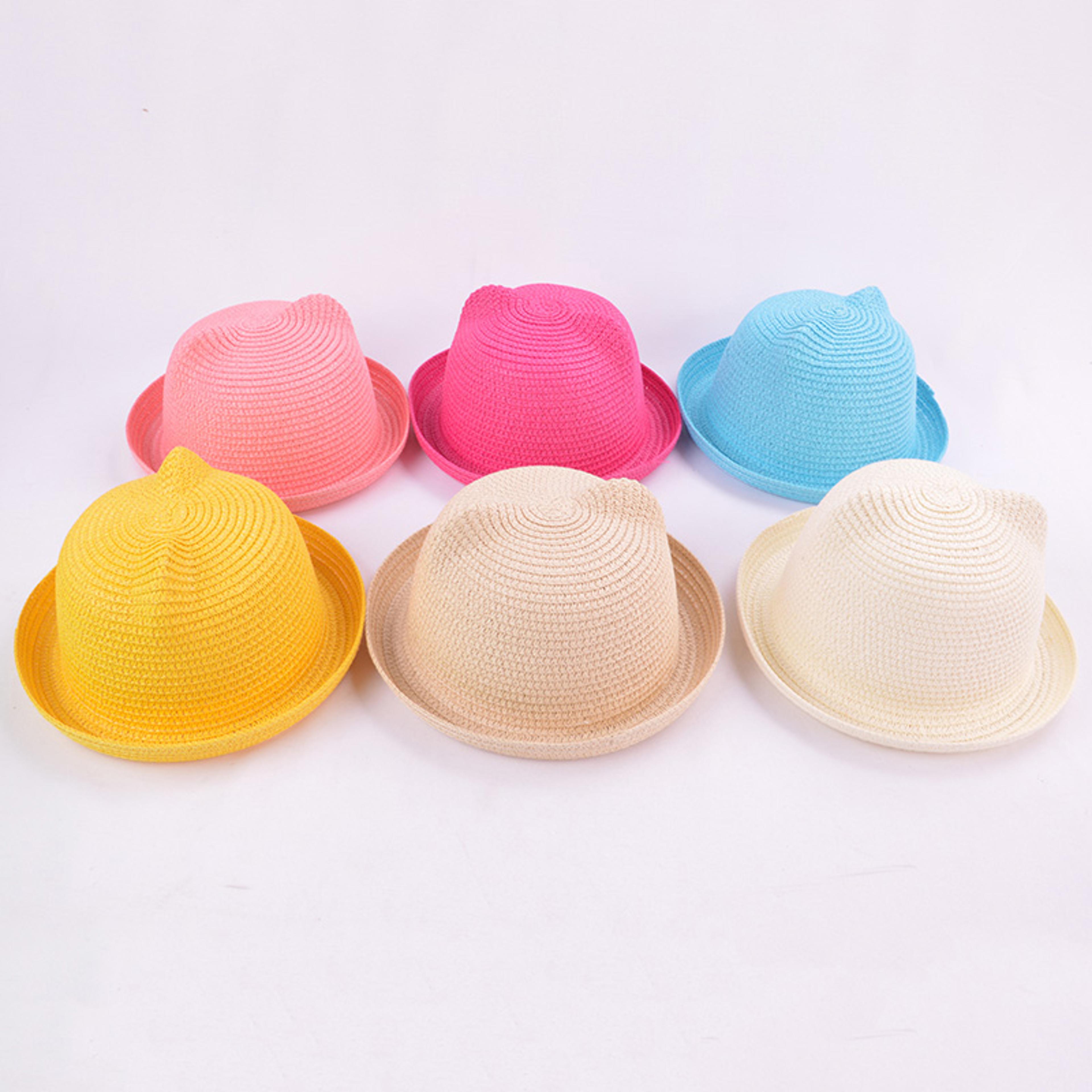 baby sun hat for boys girls lightweight toddler straw hat with elastic rope