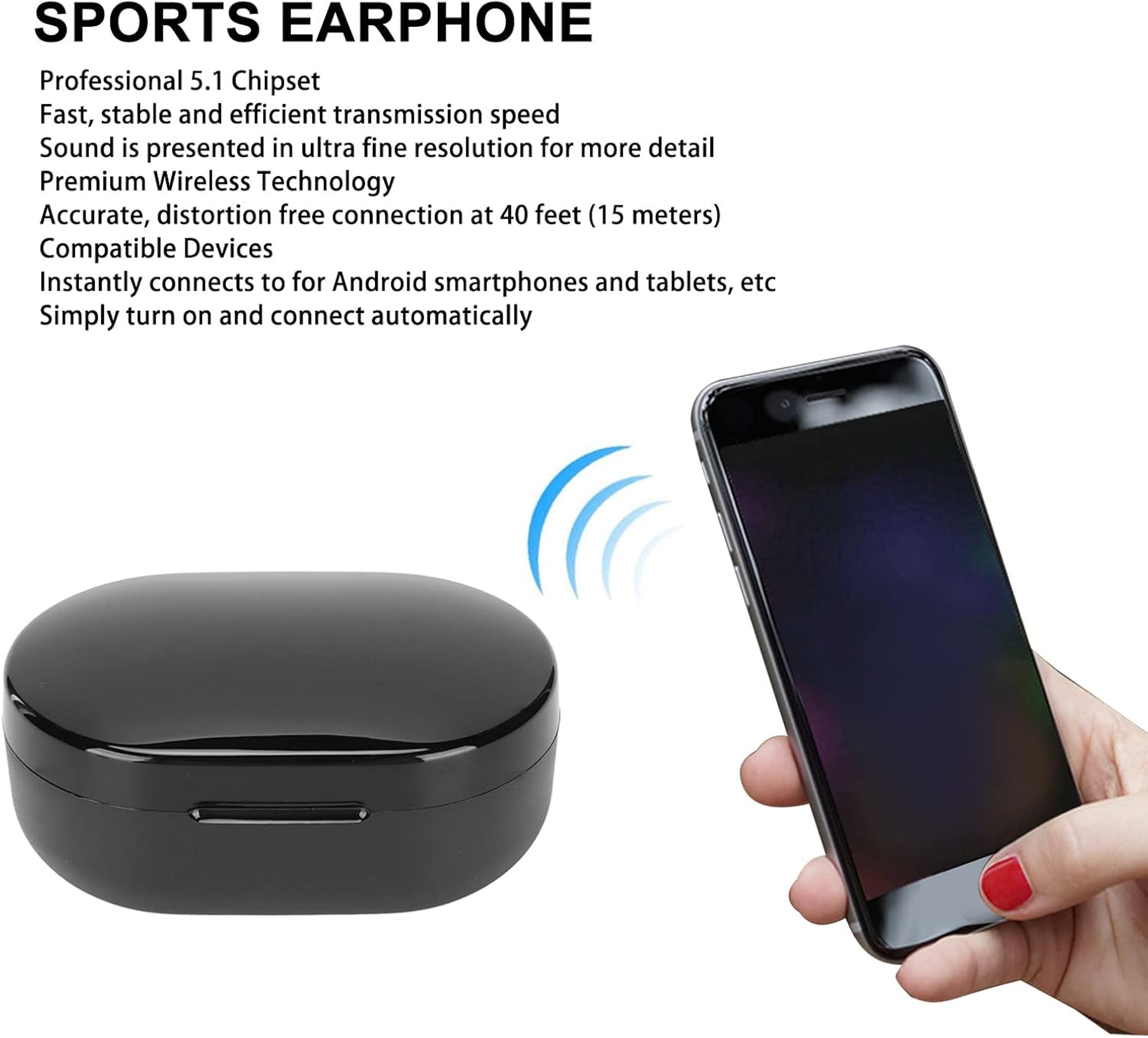 Wireless Bluetooth Earphones With Touch Control LED Display Sport Earbuds 2