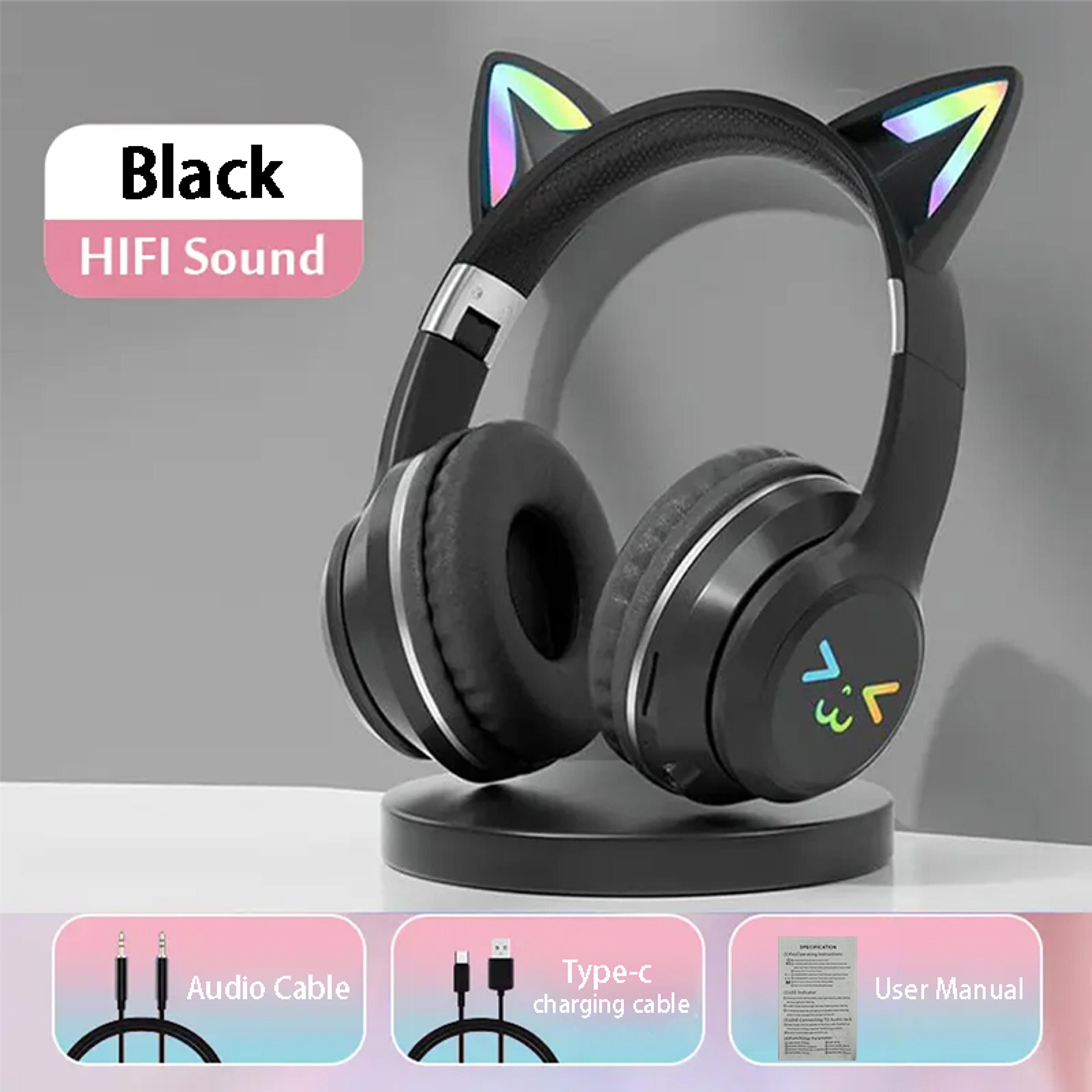 Cat Ear Wireless Earbuds With RGB Glow Bluetooth 53 Gaming Headset And Mic 9
