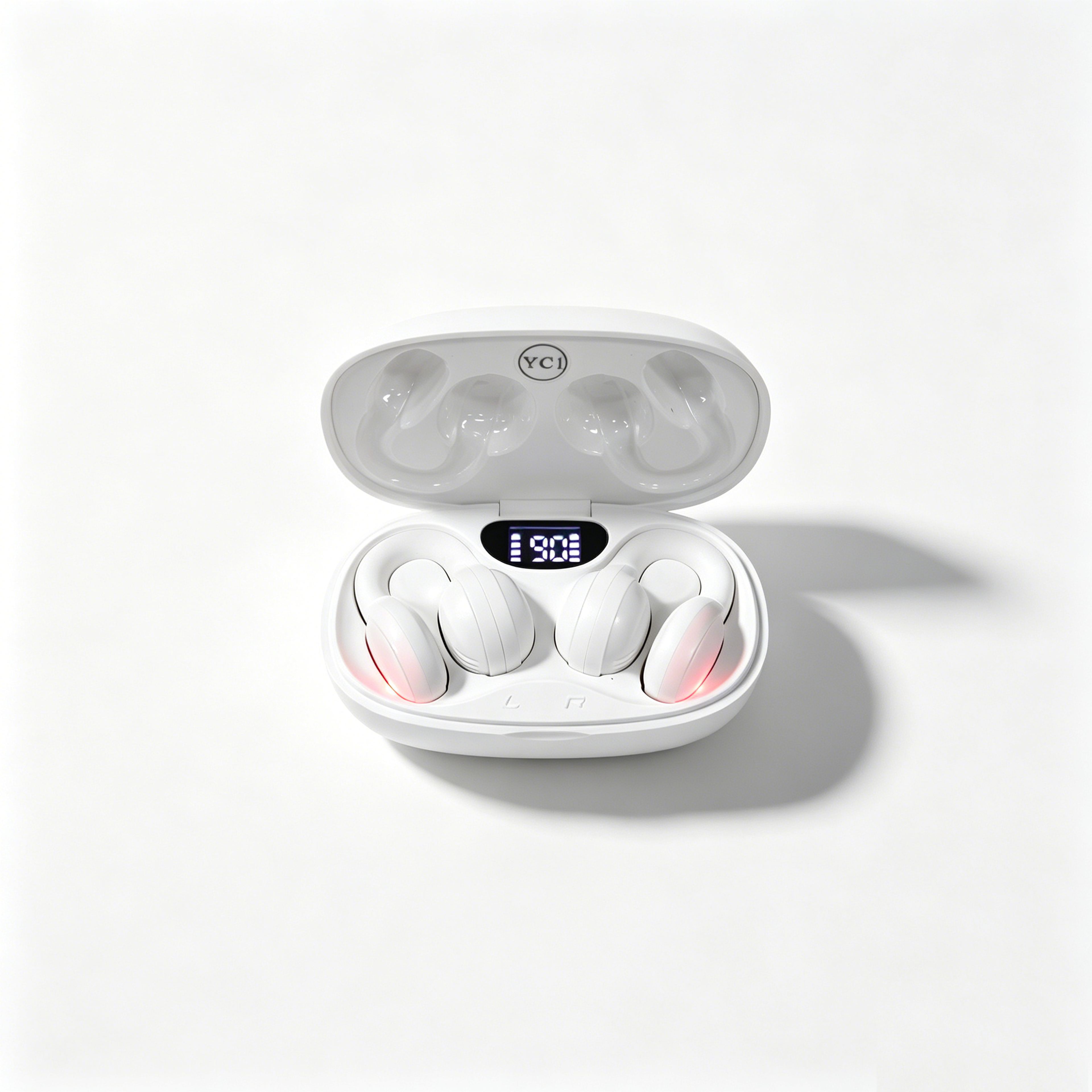 open ear clip earbuds with low latency gaming mode