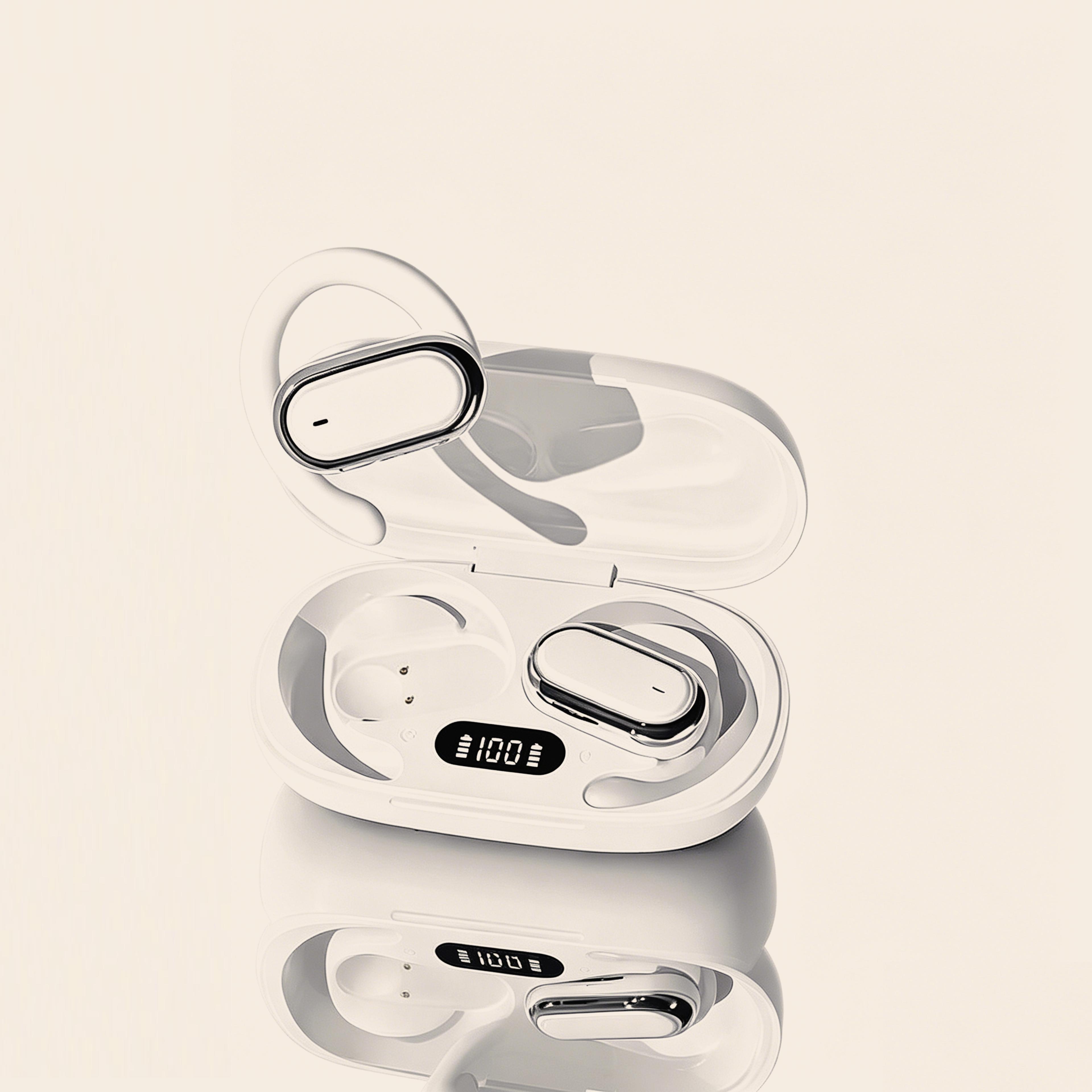 Wireless Bluetooth Earphones With Digital Display Bone Conduction Sports Headphones For Comfortable 0