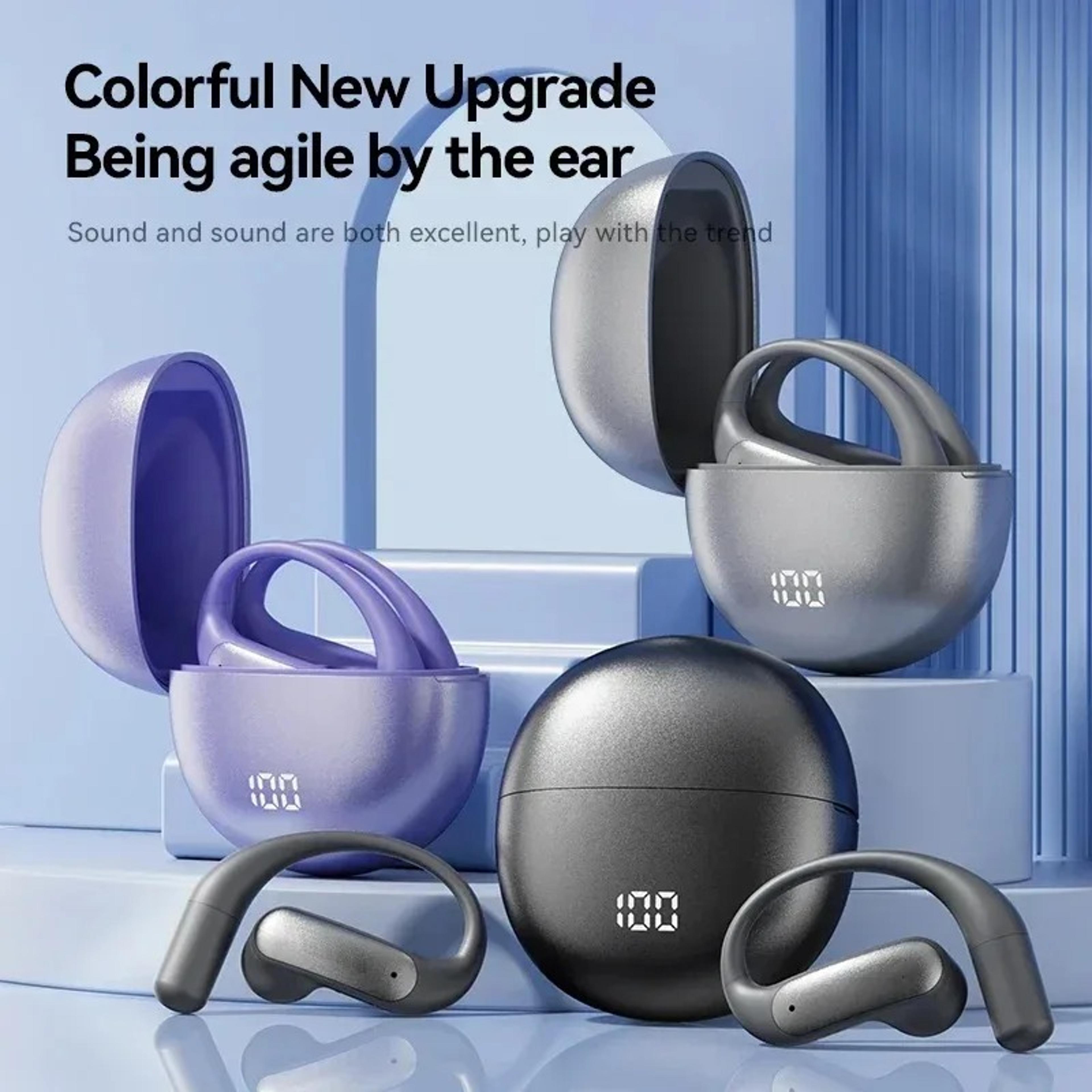 Bluetooth Open Ear Earbuds Wireless Sports Headset Lightweight Hands Free Earphones 0