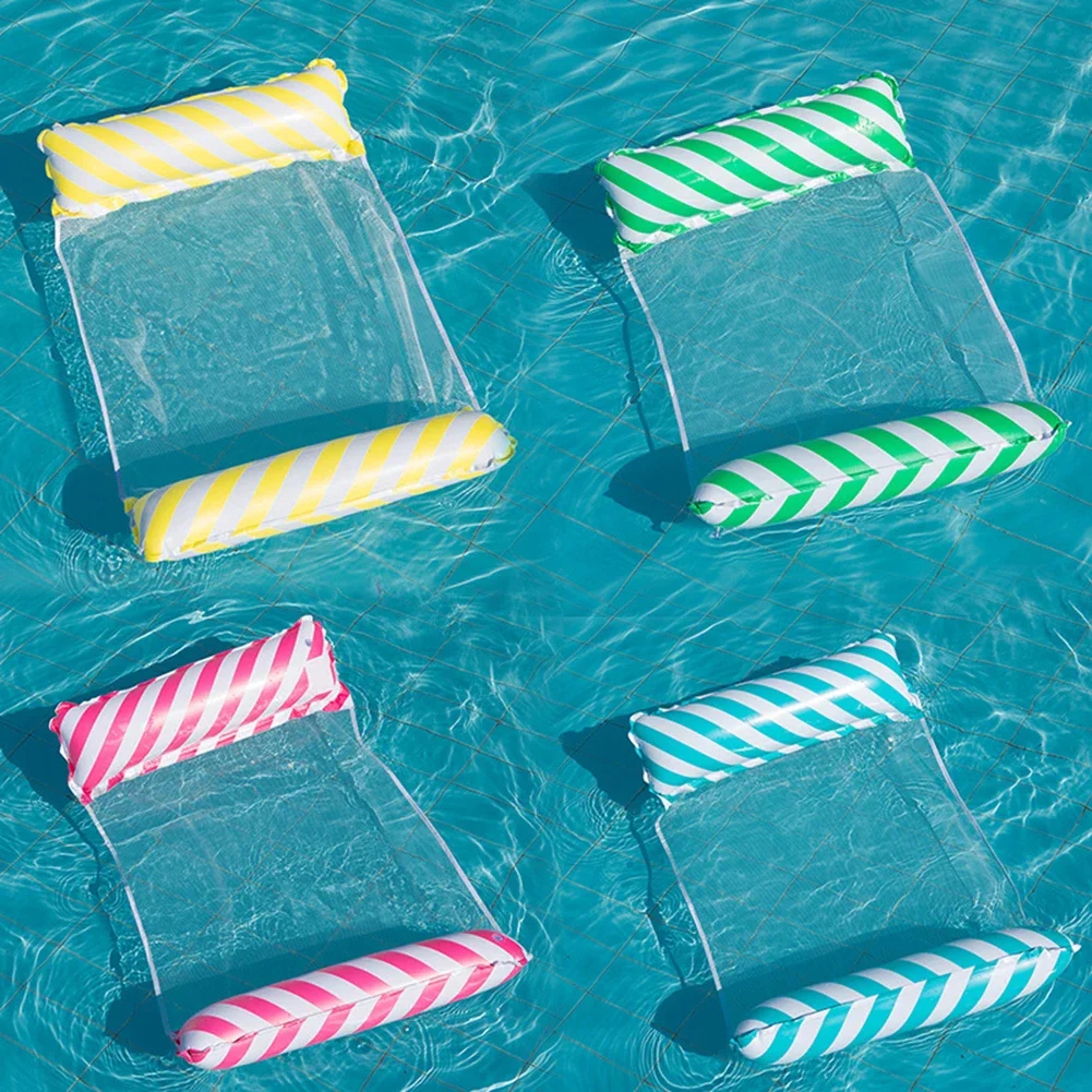 foldable water hammock float lounger inflatable pool float for relaxing swimming days