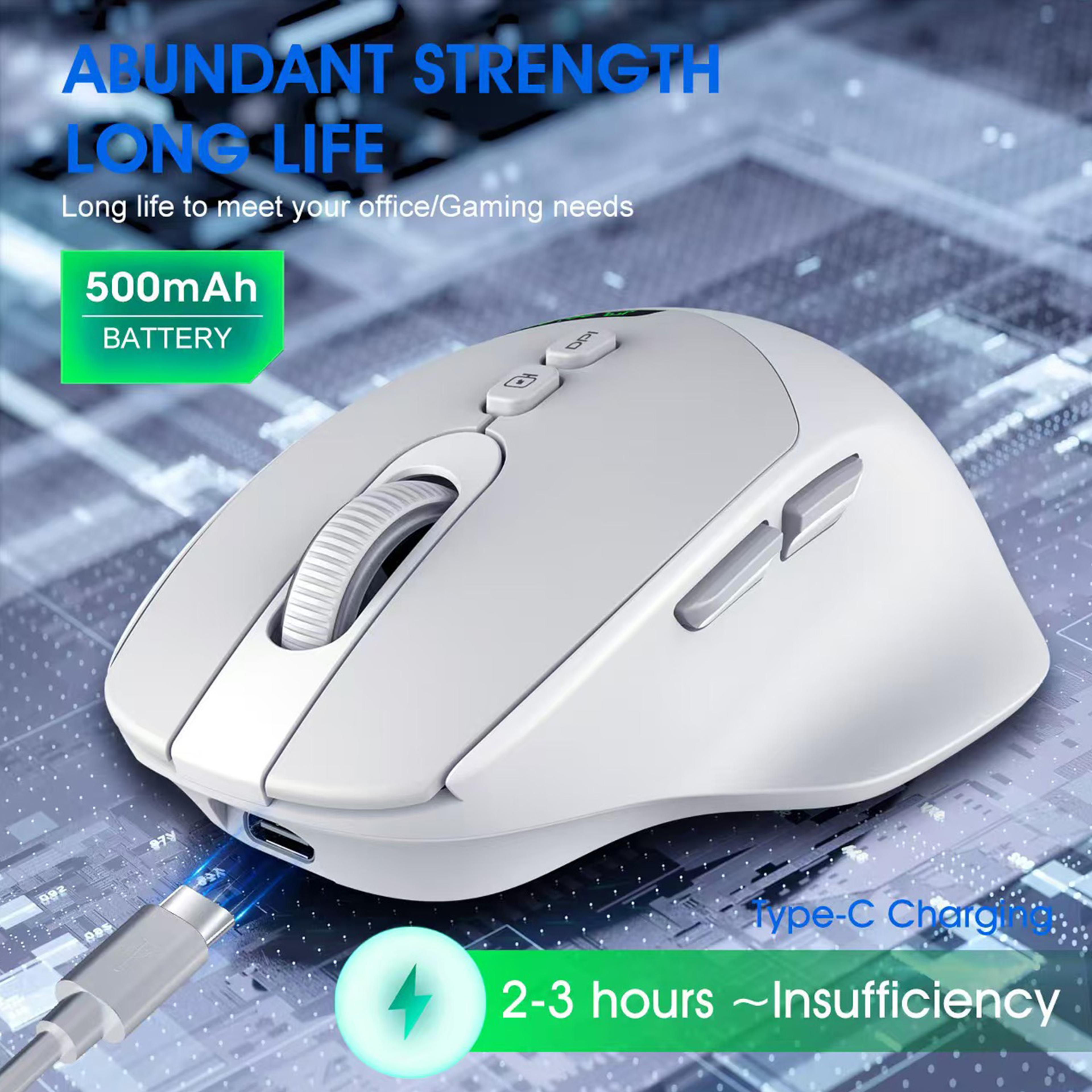 Silent Click Dual Mode Wireless Mouse With Adjustable DPI And Battery Display 1