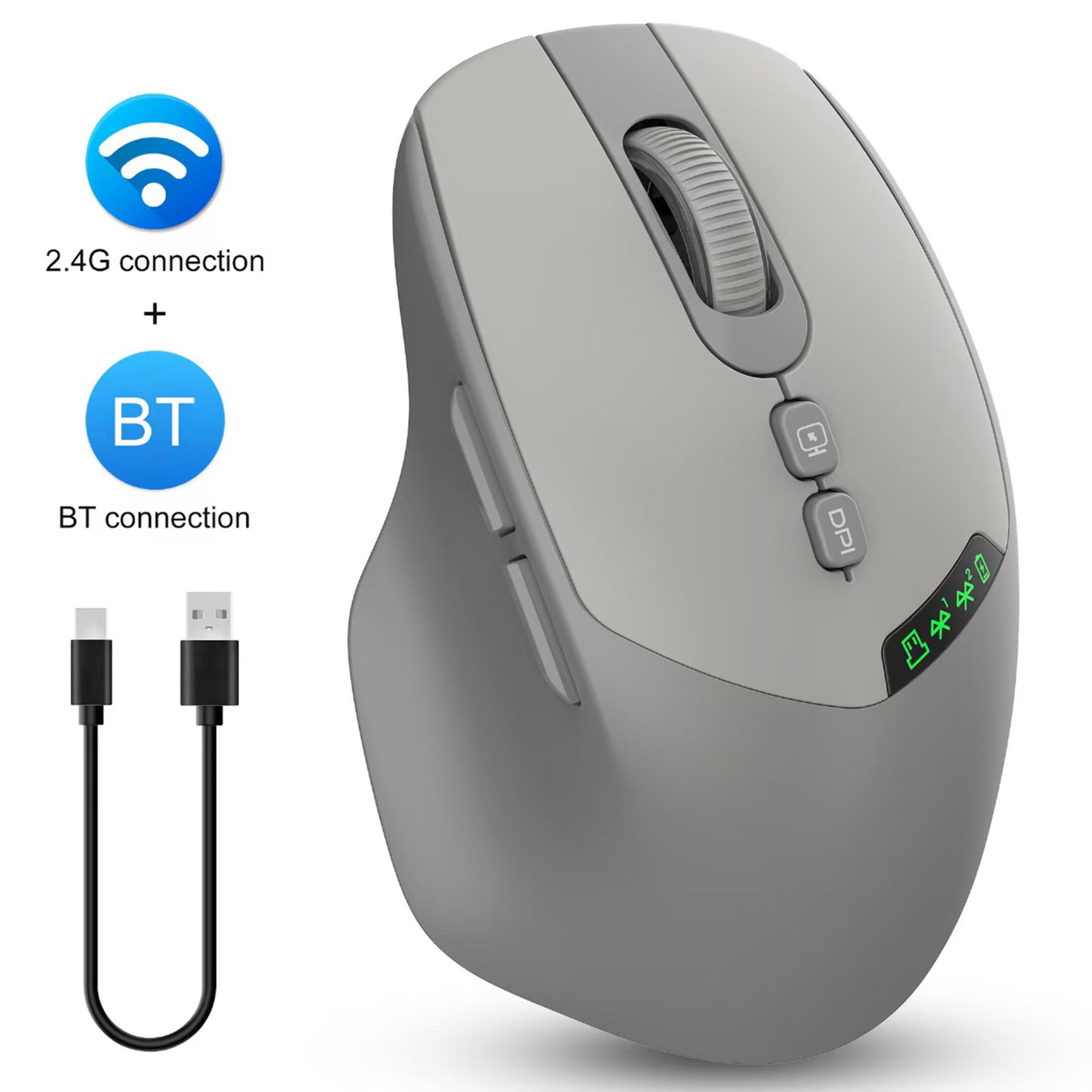 Silent Click Dual Mode Wireless Mouse With Adjustable DPI And Battery Display 6