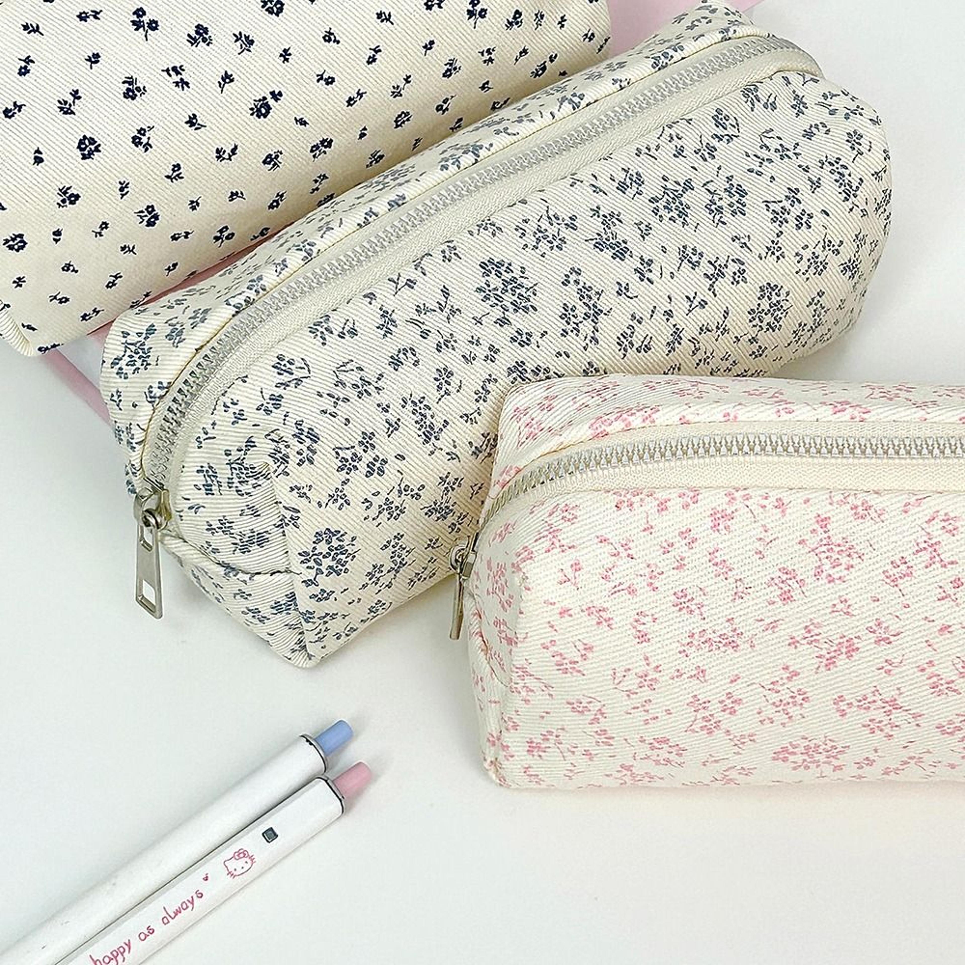 Floral Pencil Case Large Capacity School Organizer Bag For Students 0