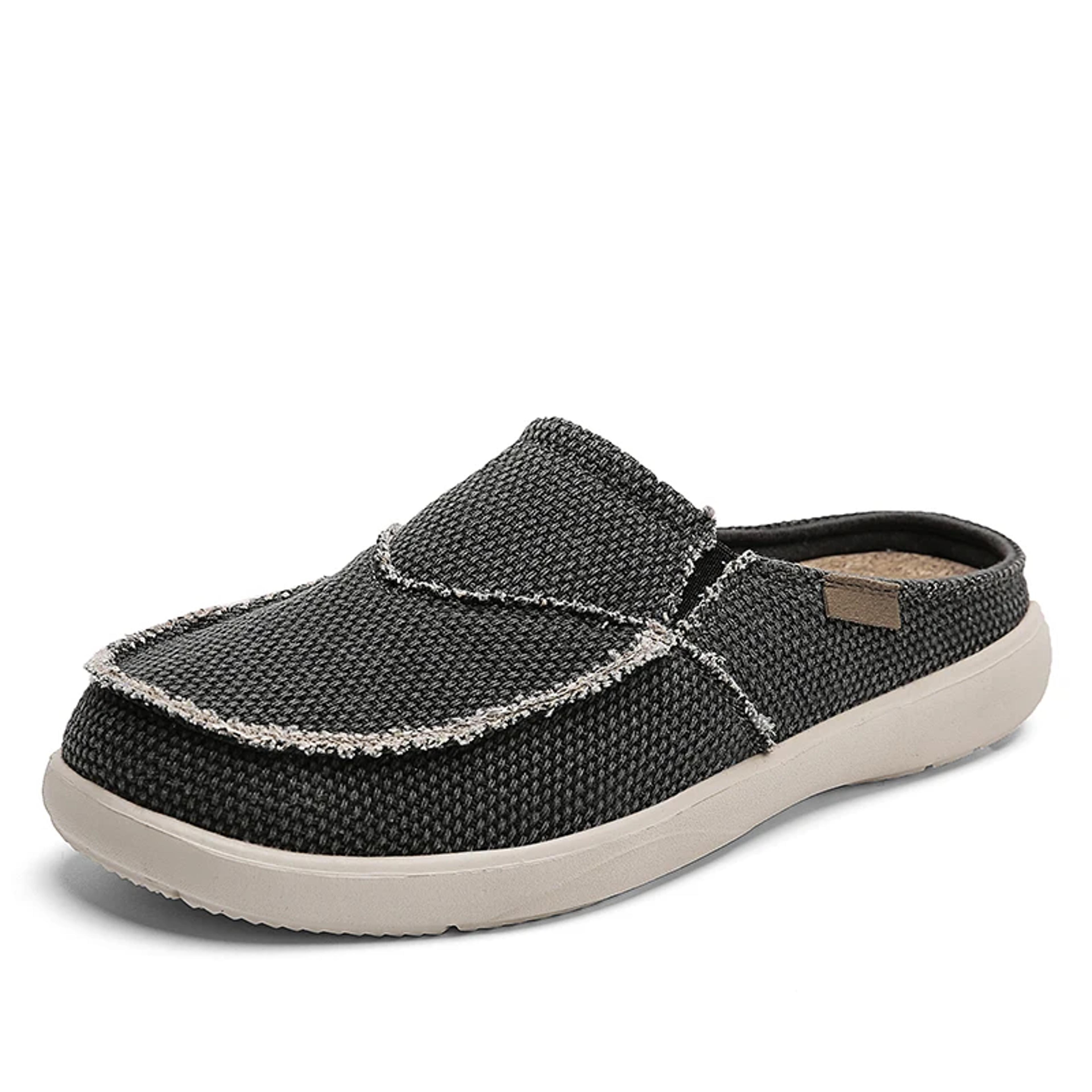 Breathable Lightweight Casual Slippers For Men Summer Canvas Slip On Half Shoes Big Size Zapatillas 6