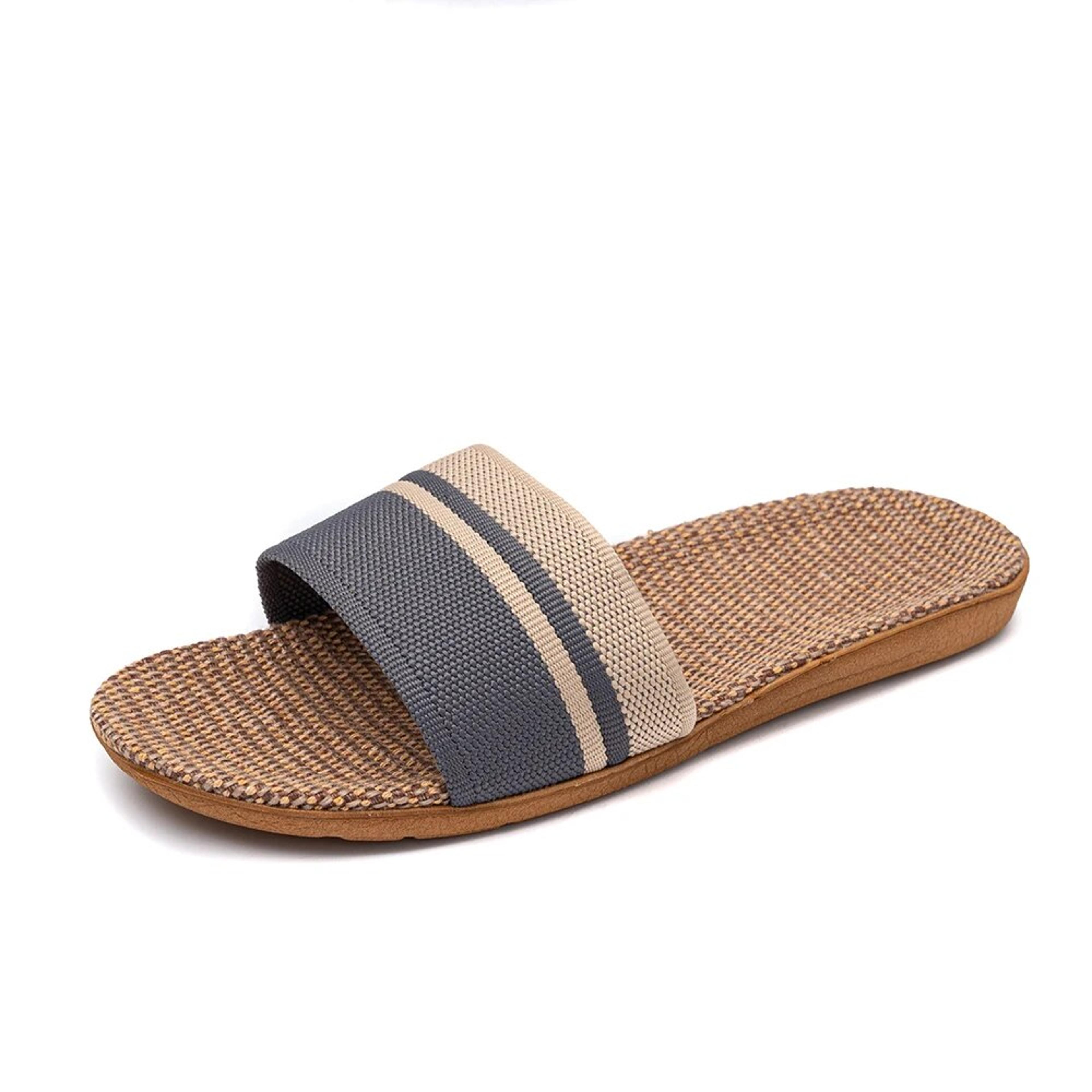 Lightweight Summer Women Slippers AntiSlip Indoor Linen Slippers Home Soft Shoes Comfortable Breath 5