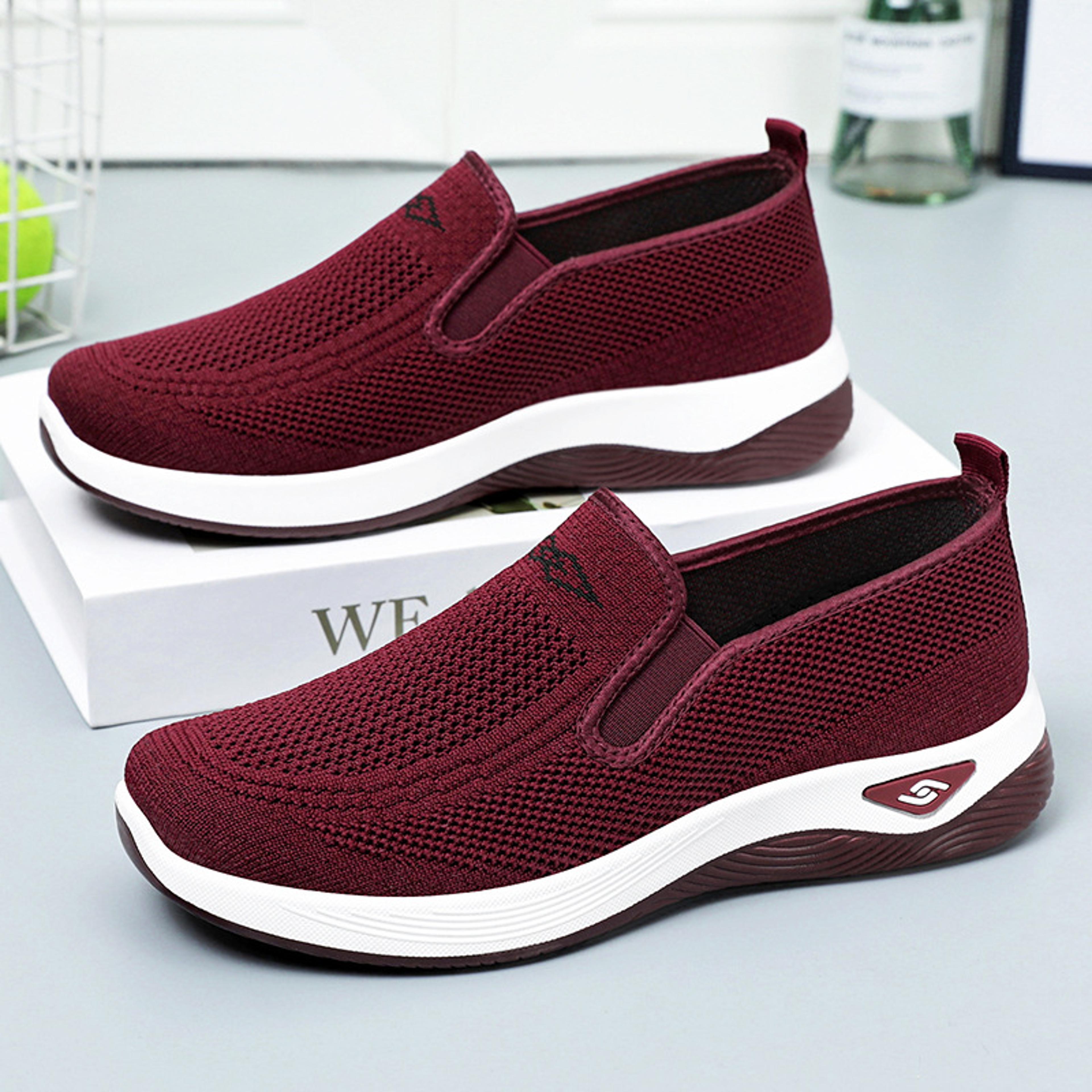 Knitted Breathable Womens Shoes Spring And Summer Sports Running Shoes Casual Platform Work Shoes 2