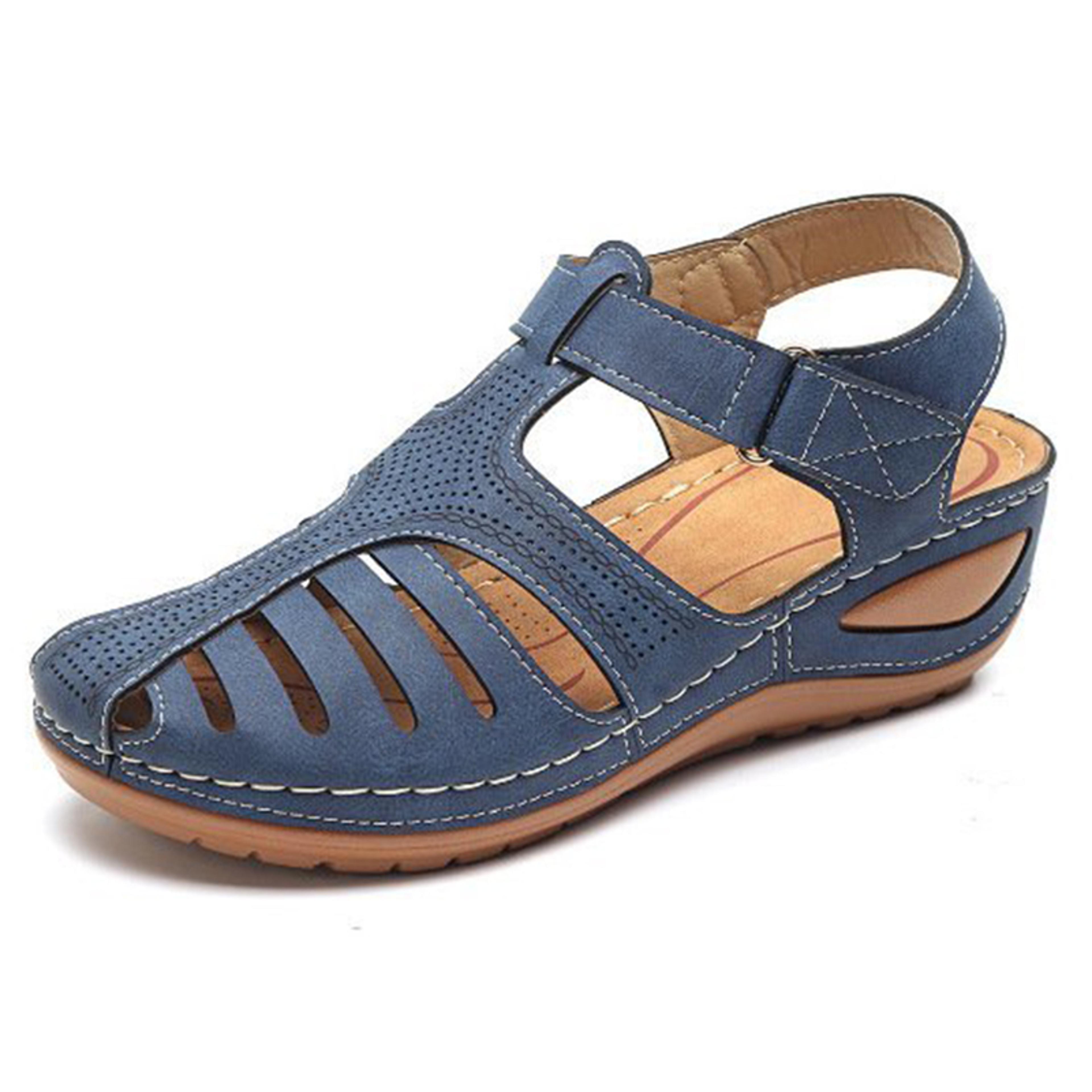 Premium Orthopedic New Womens Sandals Bunion Corrector Flats With Soft Sole Casual Beach Wedge Vulc 7