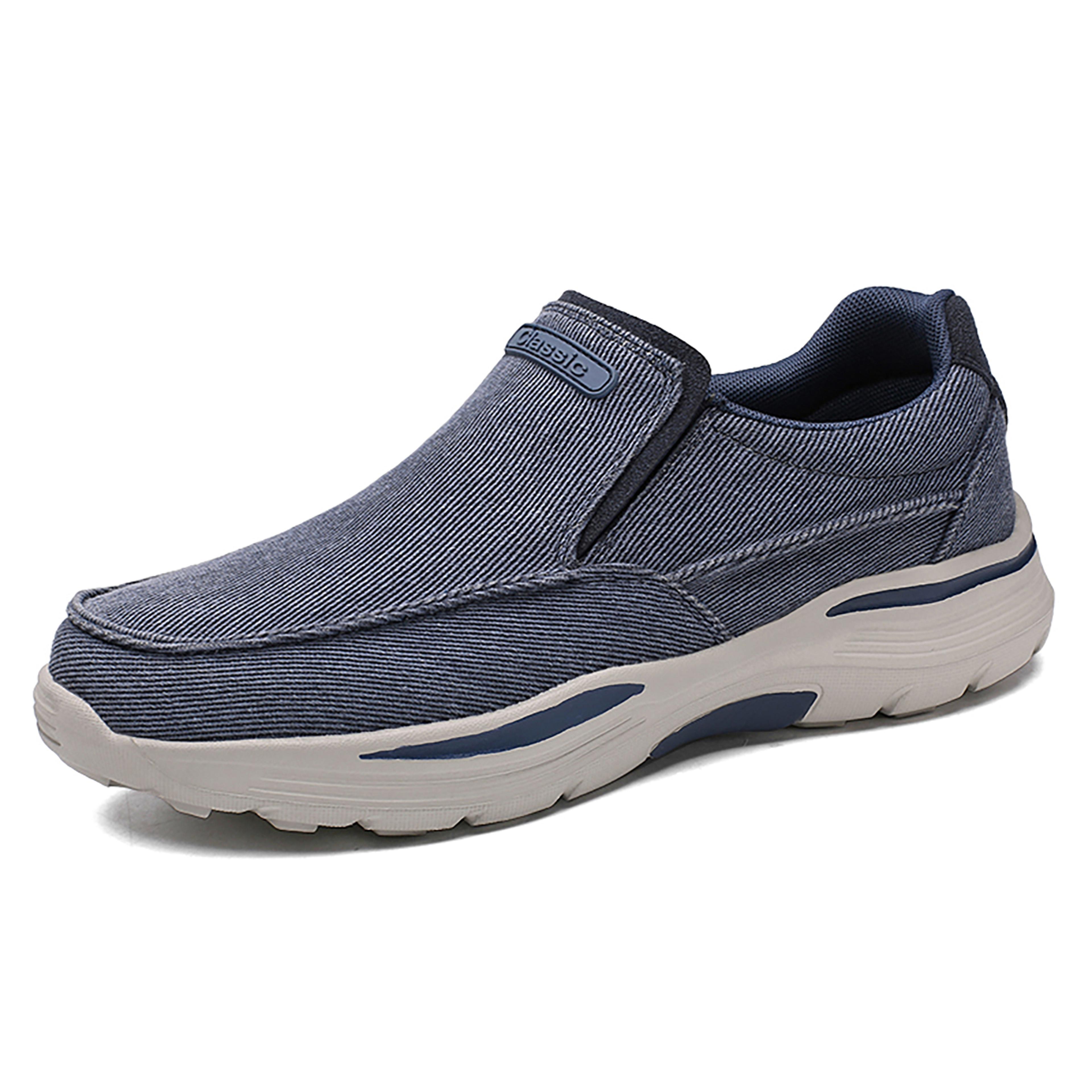Mens Casual Shoes Canvas Breathable Loafers Comfortable Outdoor Walking Sneakers Classic Loafers Fo 7