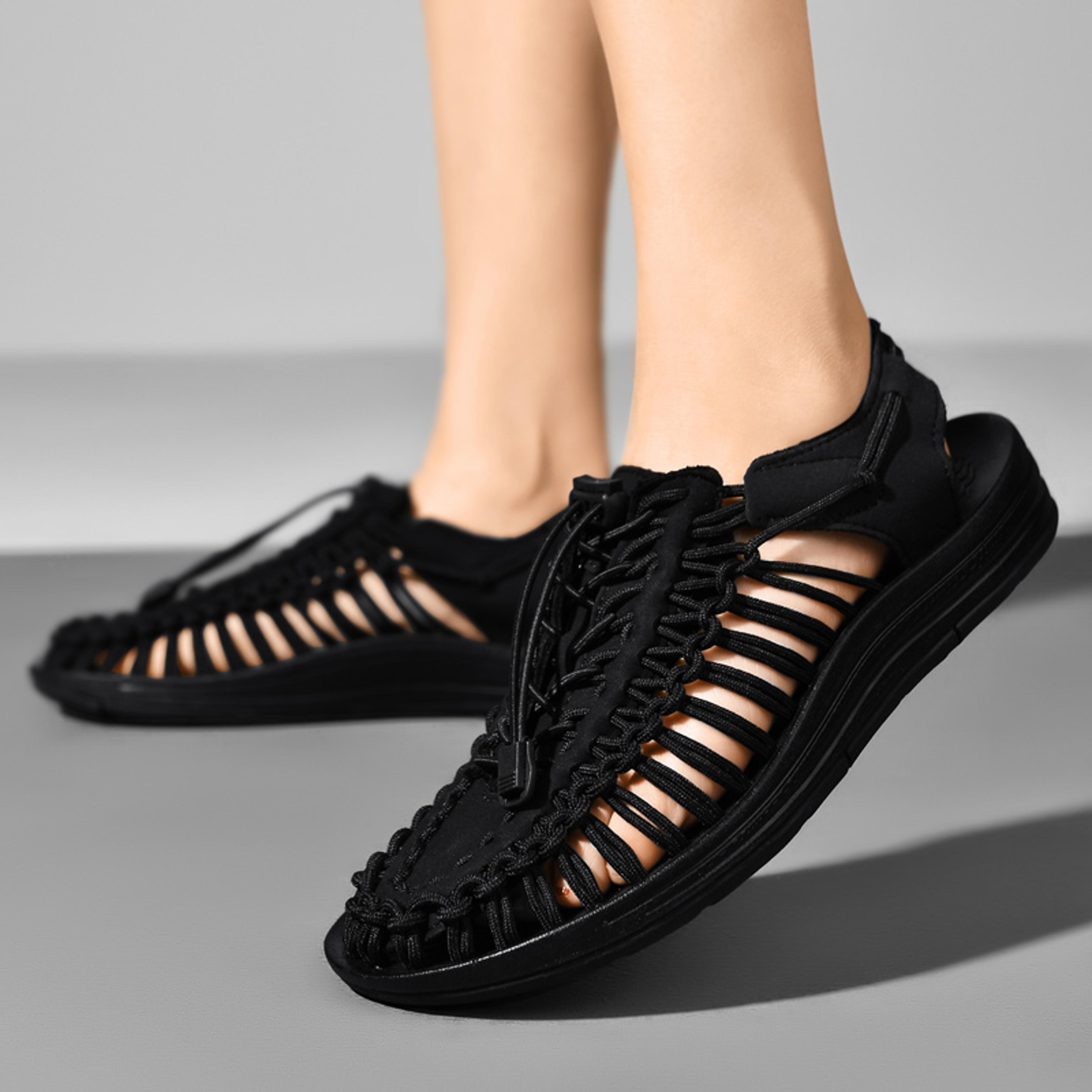 Fashion Handmade Weaving Design Summer Men Sandals Outdoor Couples Sandals Breathable Casual Flat B 1