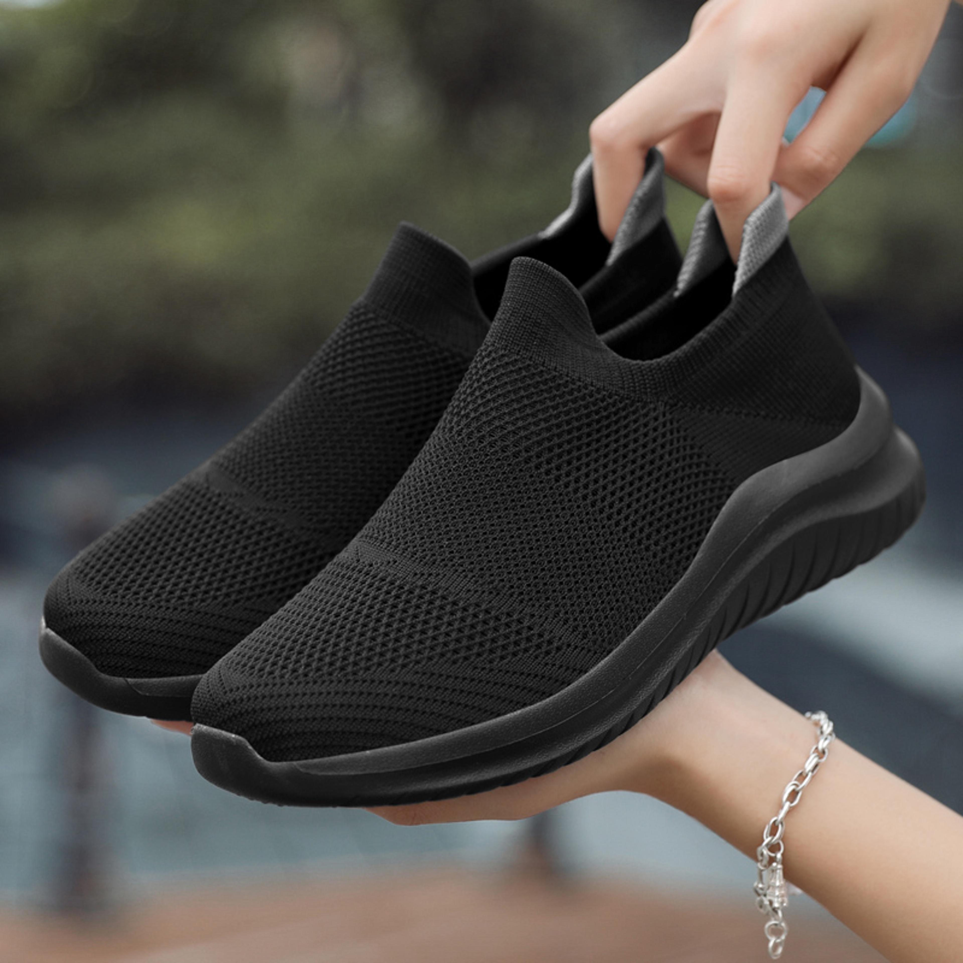 Lightweight Unisex SlipOn Sneakers Soft Sole Running Shoes For Men  Women Casual Walking Loafers 4