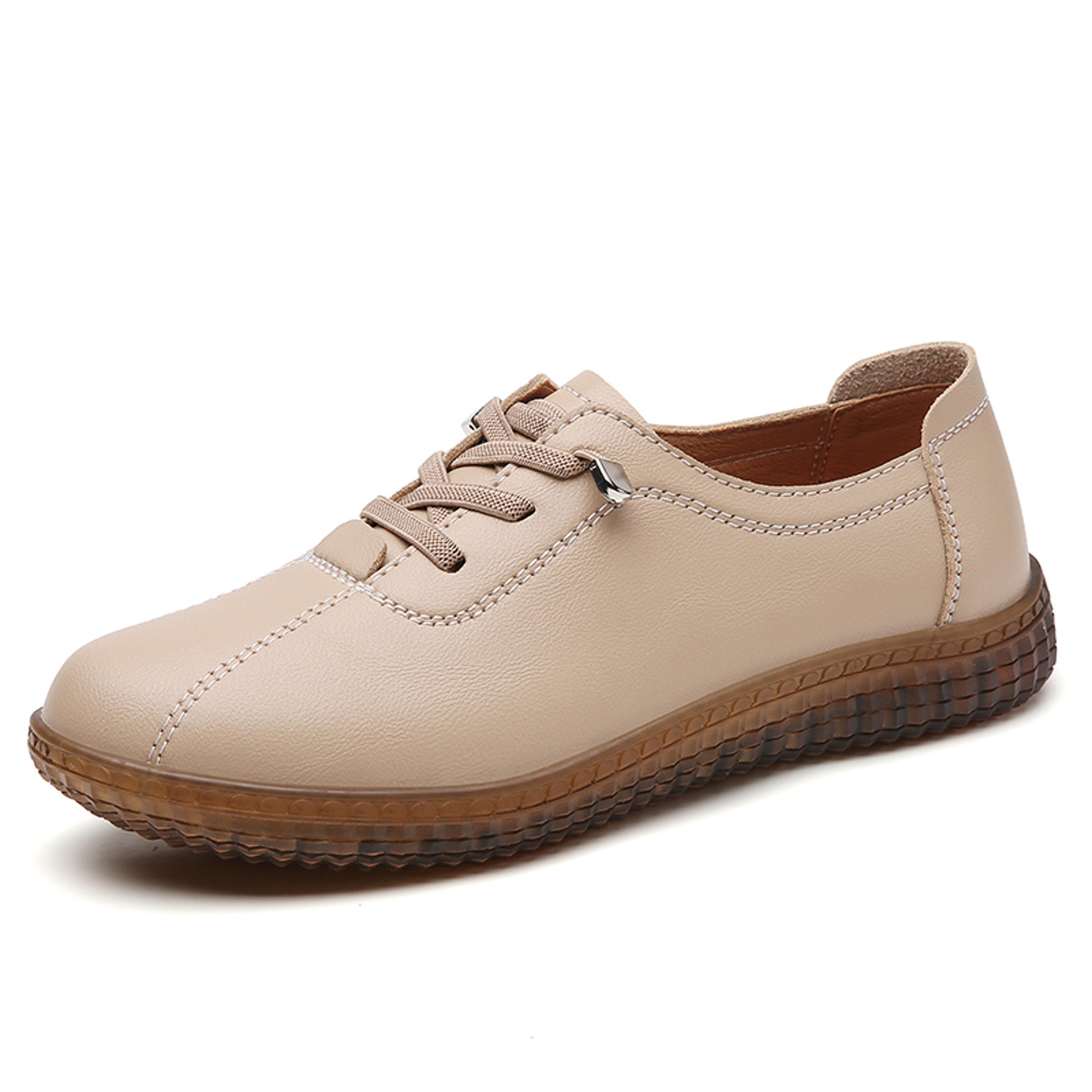 Womens Genuine Leather Fashionable Casual Walking Loafers Lightweight Sports Shoes For AllDay Wear 8