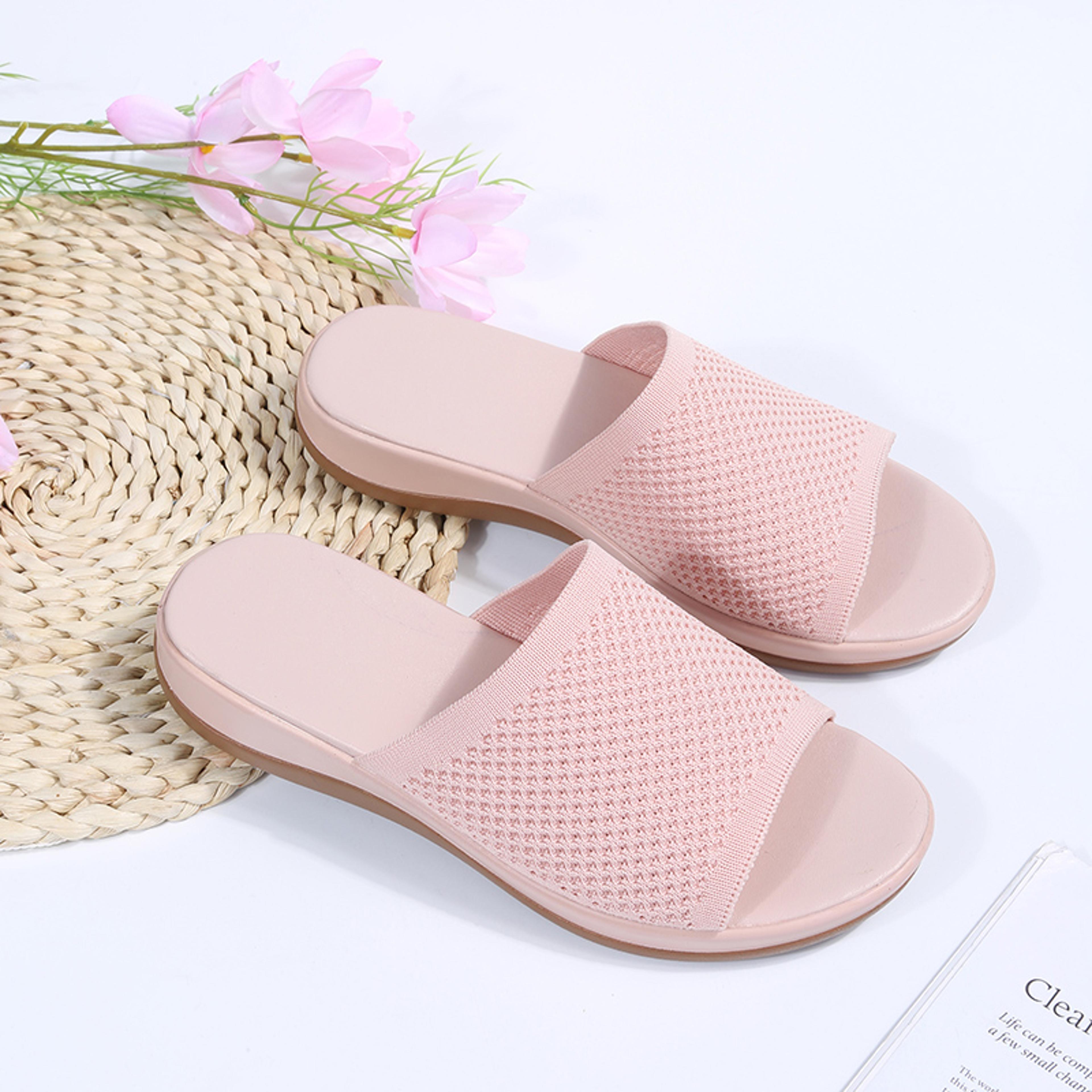 Soft Flat Women Sandals Stylish Stretch Fabric Summer Sandals  Els Women Stretch Fabric Summer Eleg 9