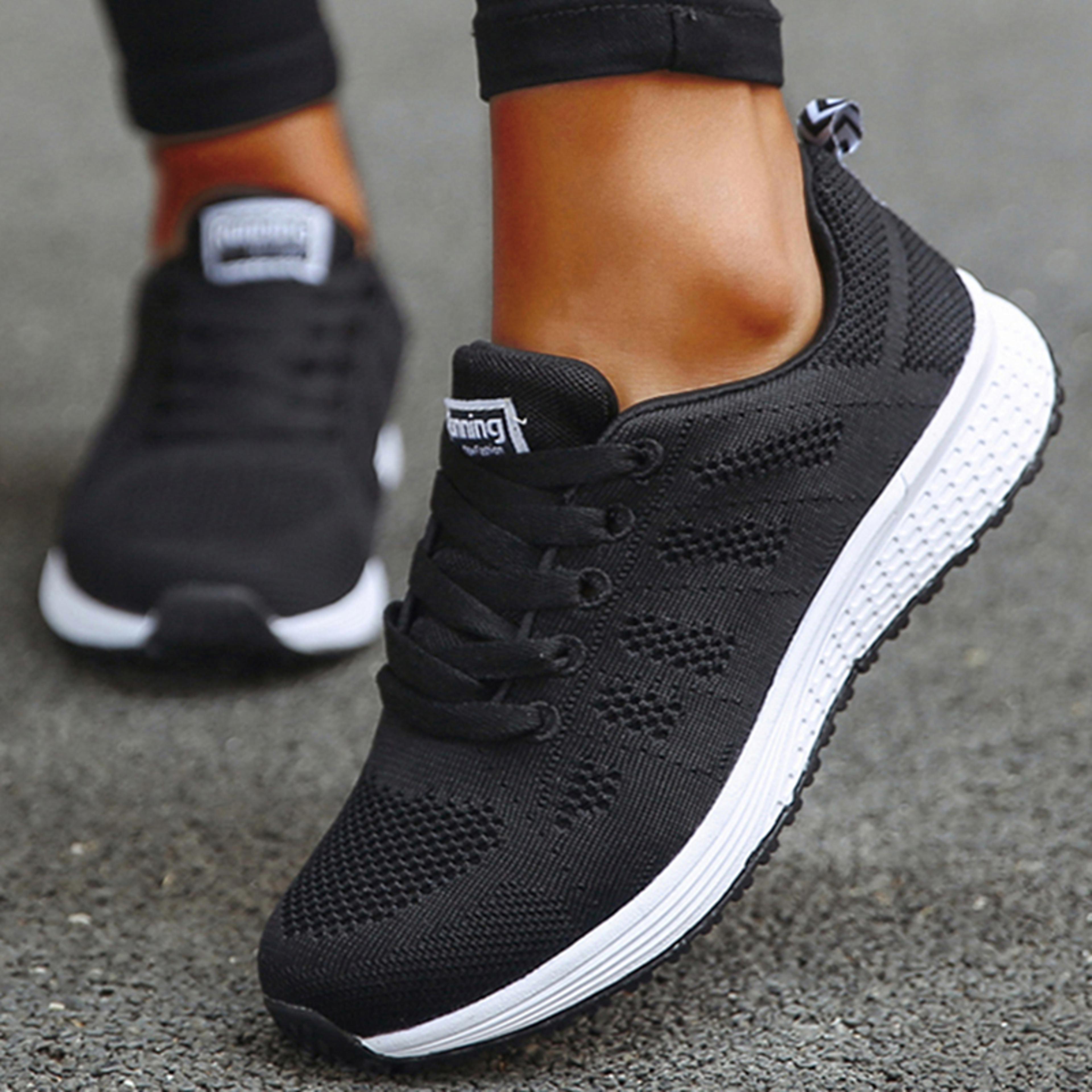 Lightweight Fashion New Womens Sneakers Mesh Fabric LaceUp Tenis Feminino Walking Shoes For Women 8