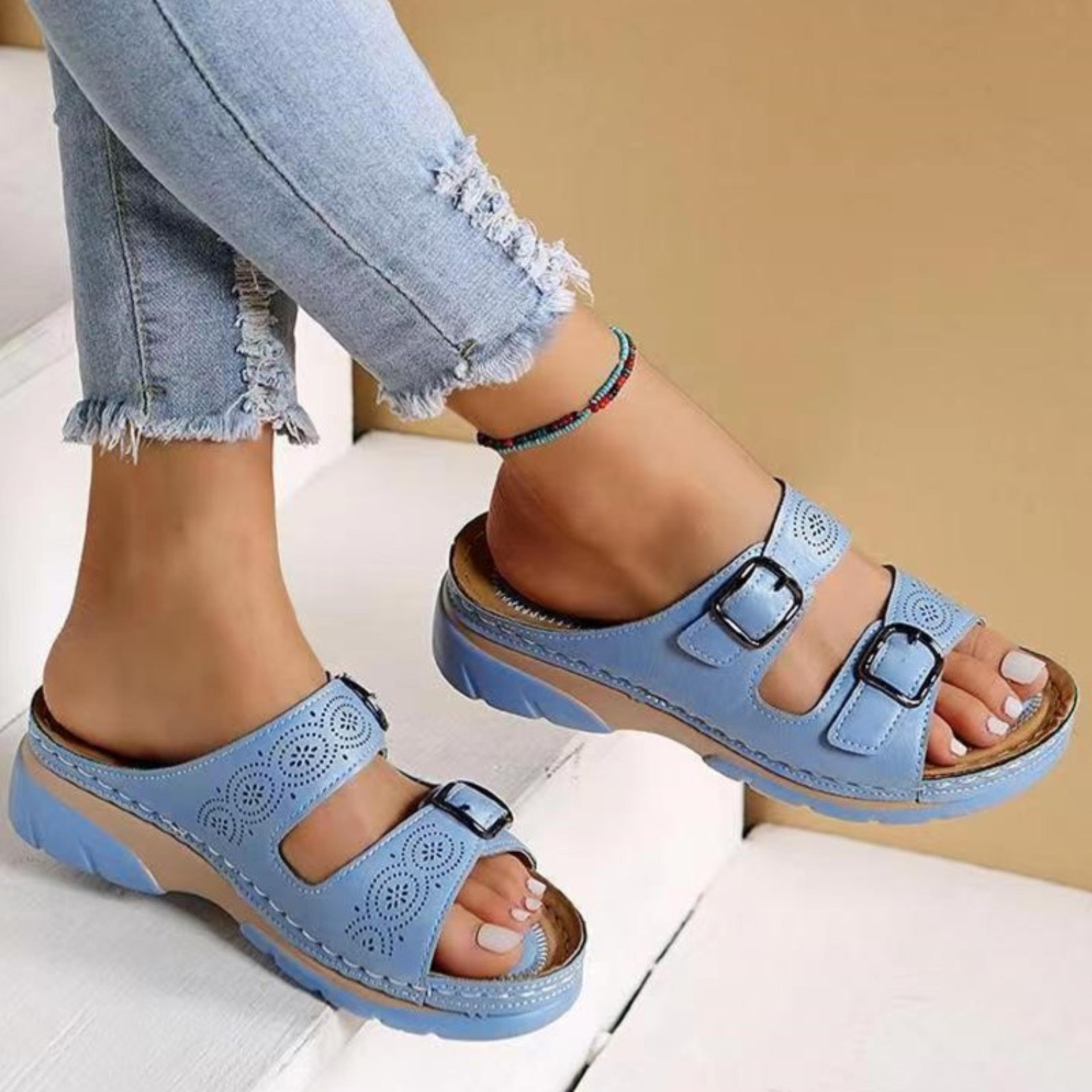 Fashionable Women Shoes Sandals Summer Platform Wedge SlipOn Sandals Lightweight Casual Female Walk 7