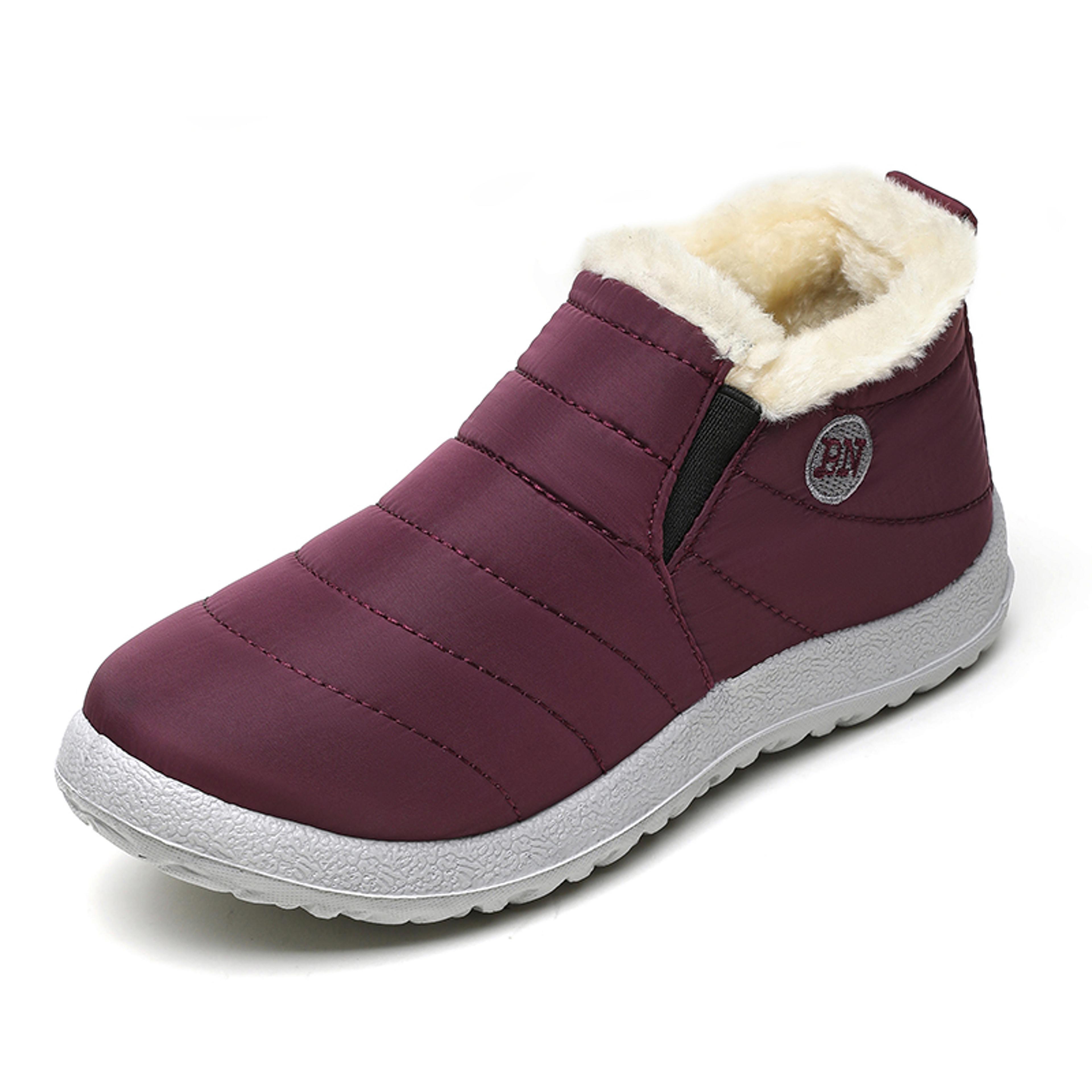 Warm  Cozy Boots Woman Snow New Women Shoes Slip On Ladies Shoes Plus Size Waterproof Ankle Boots F 6