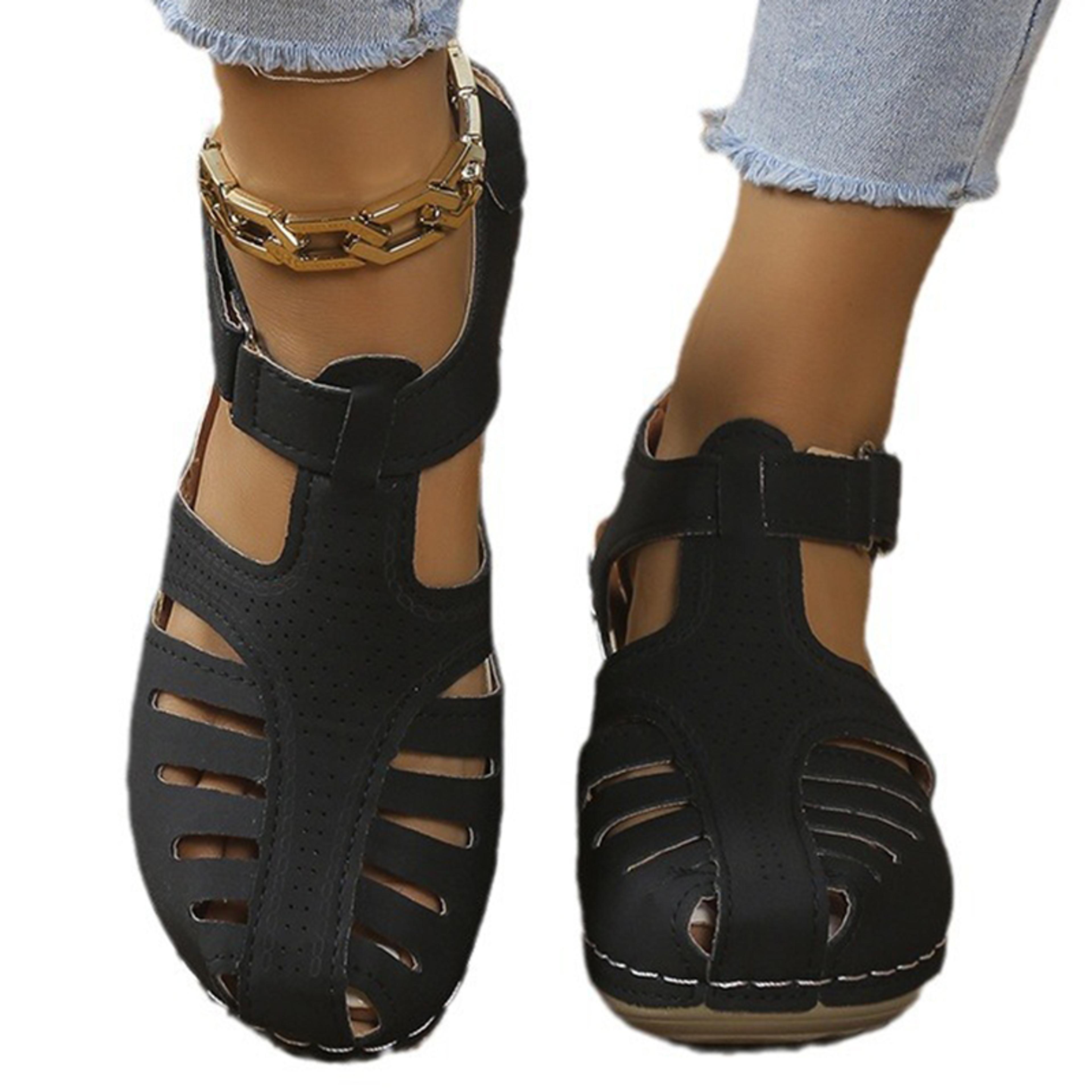 Retro Wedge Womens Sandals Summer Casual Ladies Shoes Plus Size Comfortable Female Footwear 1