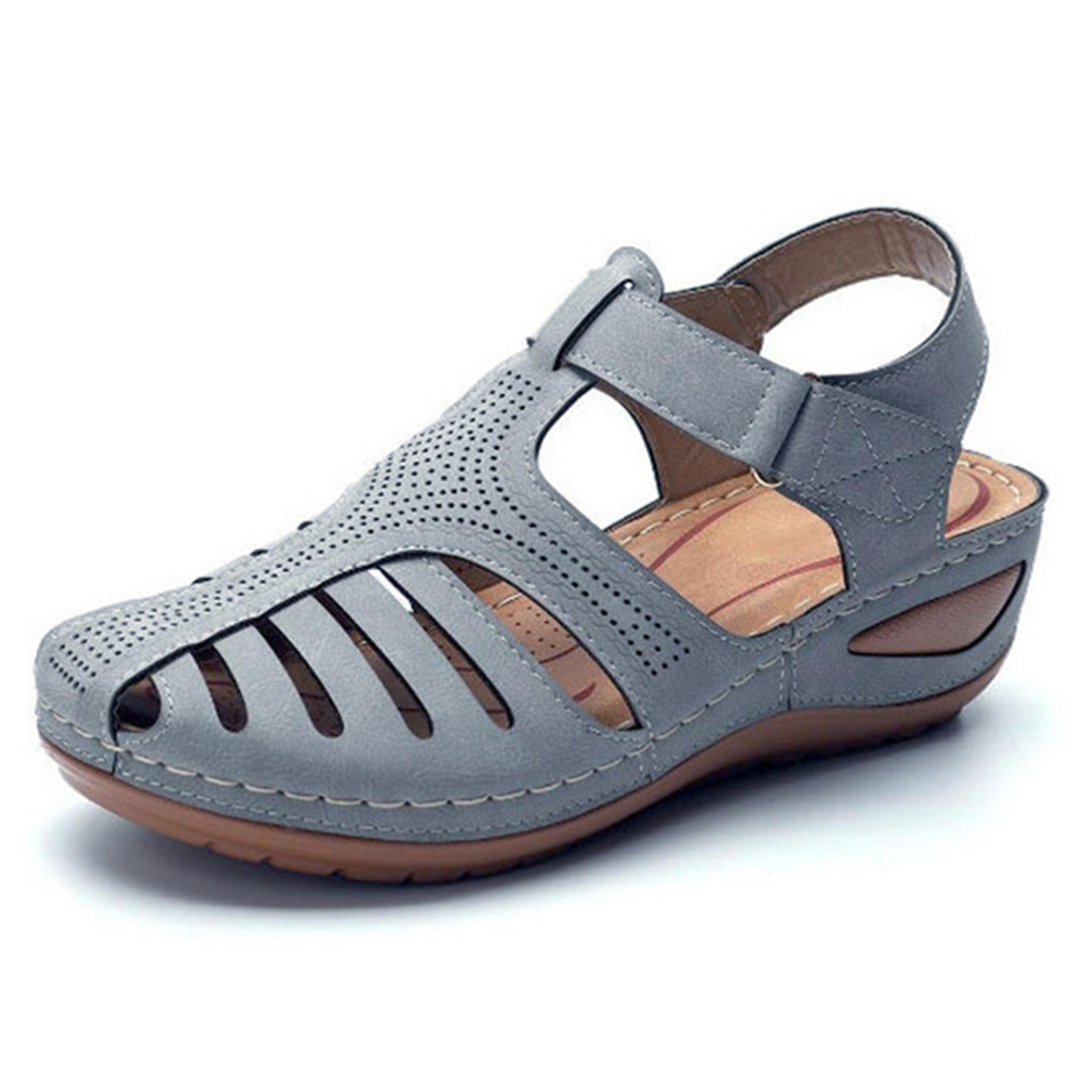 Retro Wedge Womens Sandals Summer Casual Ladies Shoes Plus Size Comfortable Female Footwear 9