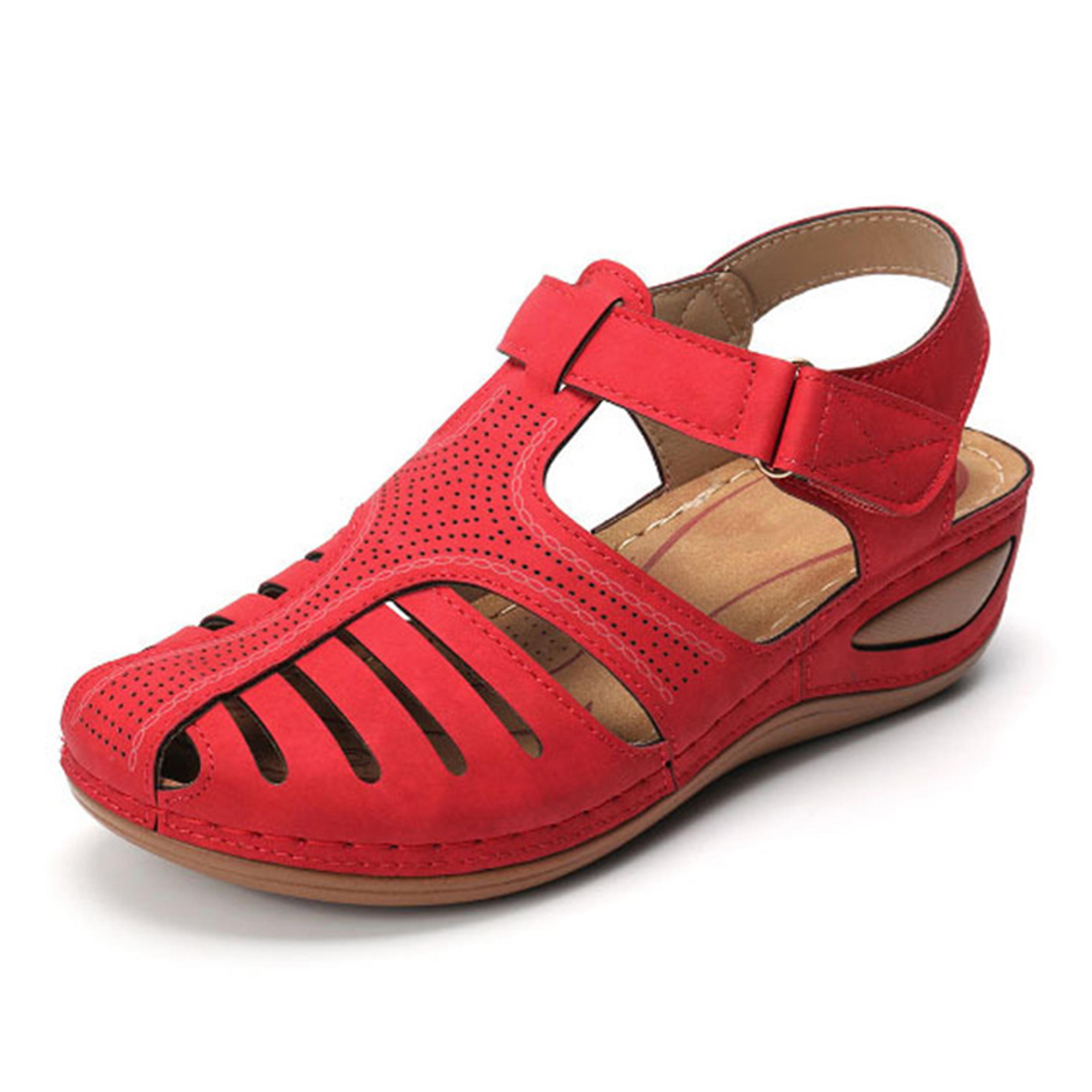 Retro Wedge Womens Sandals Summer Casual Ladies Shoes Plus Size Comfortable Female Footwear 10