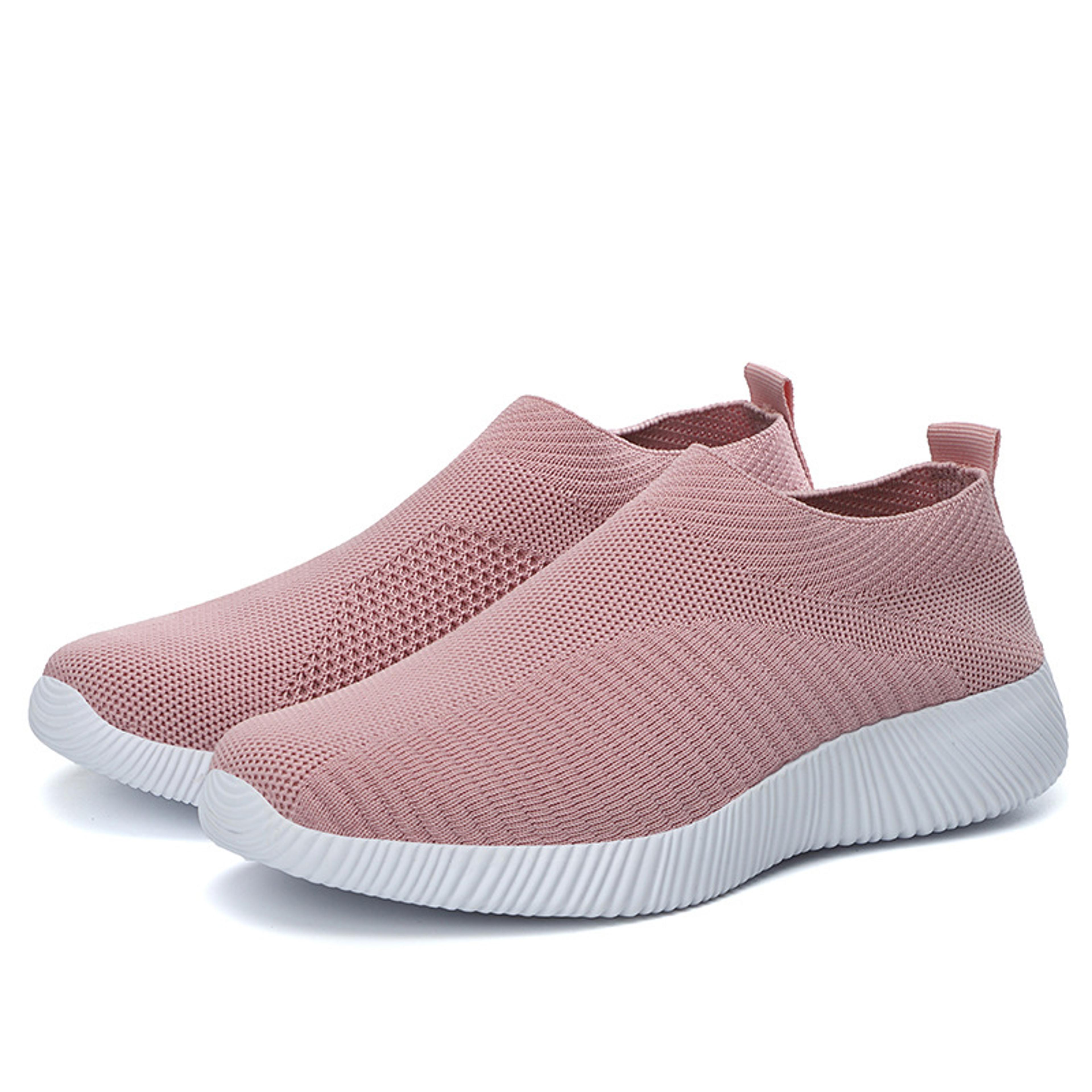 New Casual Womens Sneakers Lightweight Slip On Breathable Vulcanized Walking Shoes For Ladies 8