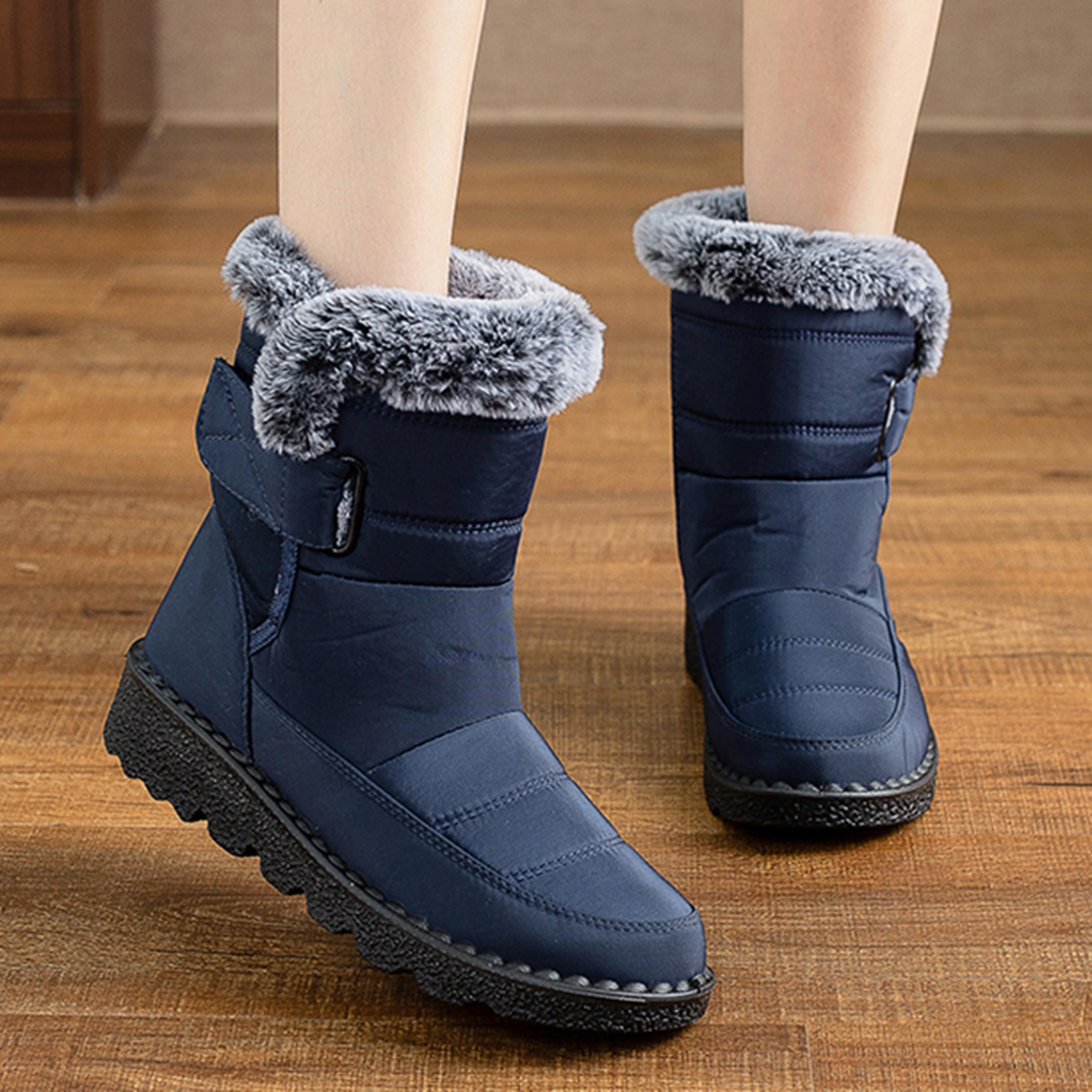 Fashion Womens Boots Snow Casual Platform Ladies Shoes Mid High Winter Boots For Girls Trendy Botas 4
