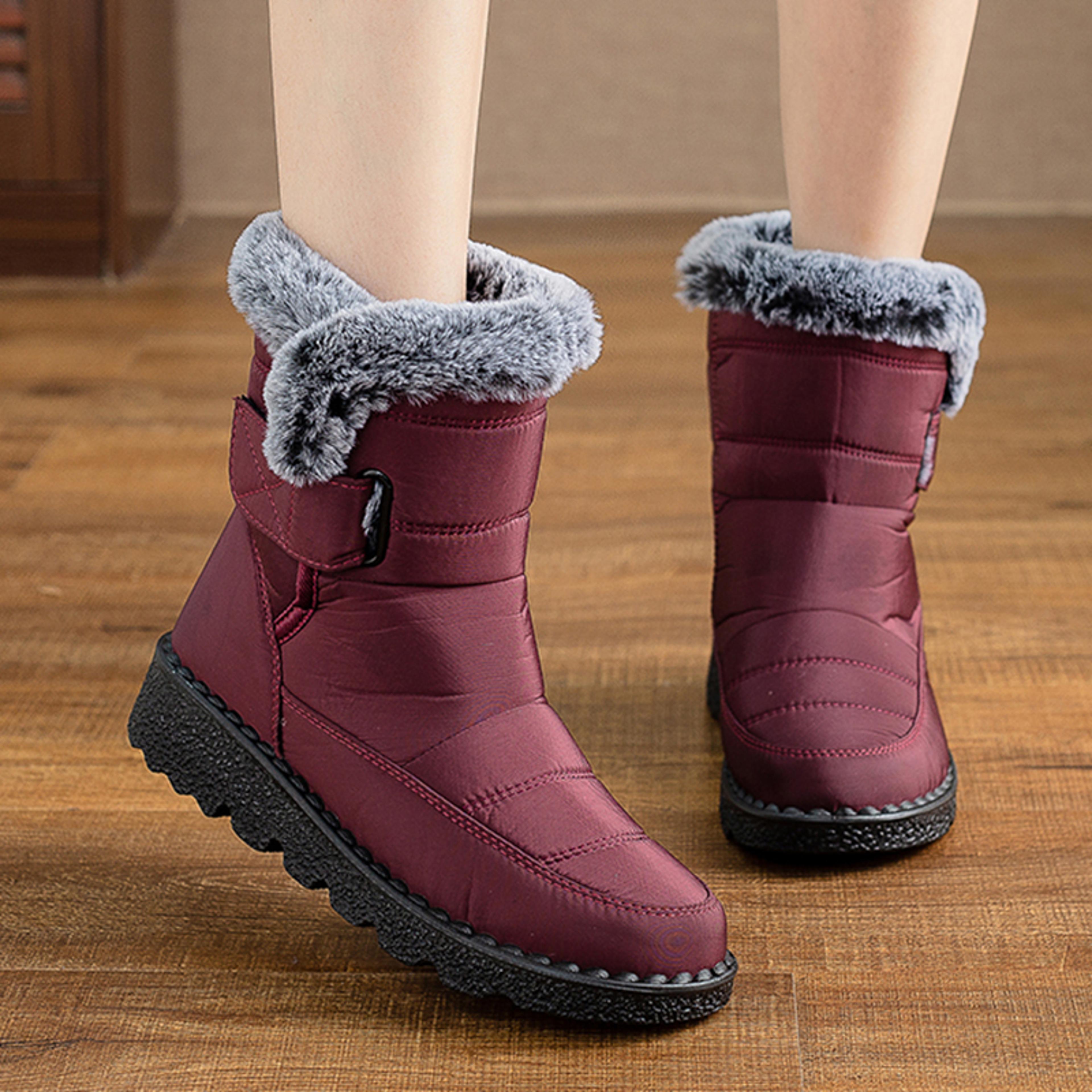 Fashion Womens Boots Snow Casual Platform Ladies Shoes Mid High Winter Boots For Girls Trendy Botas 3