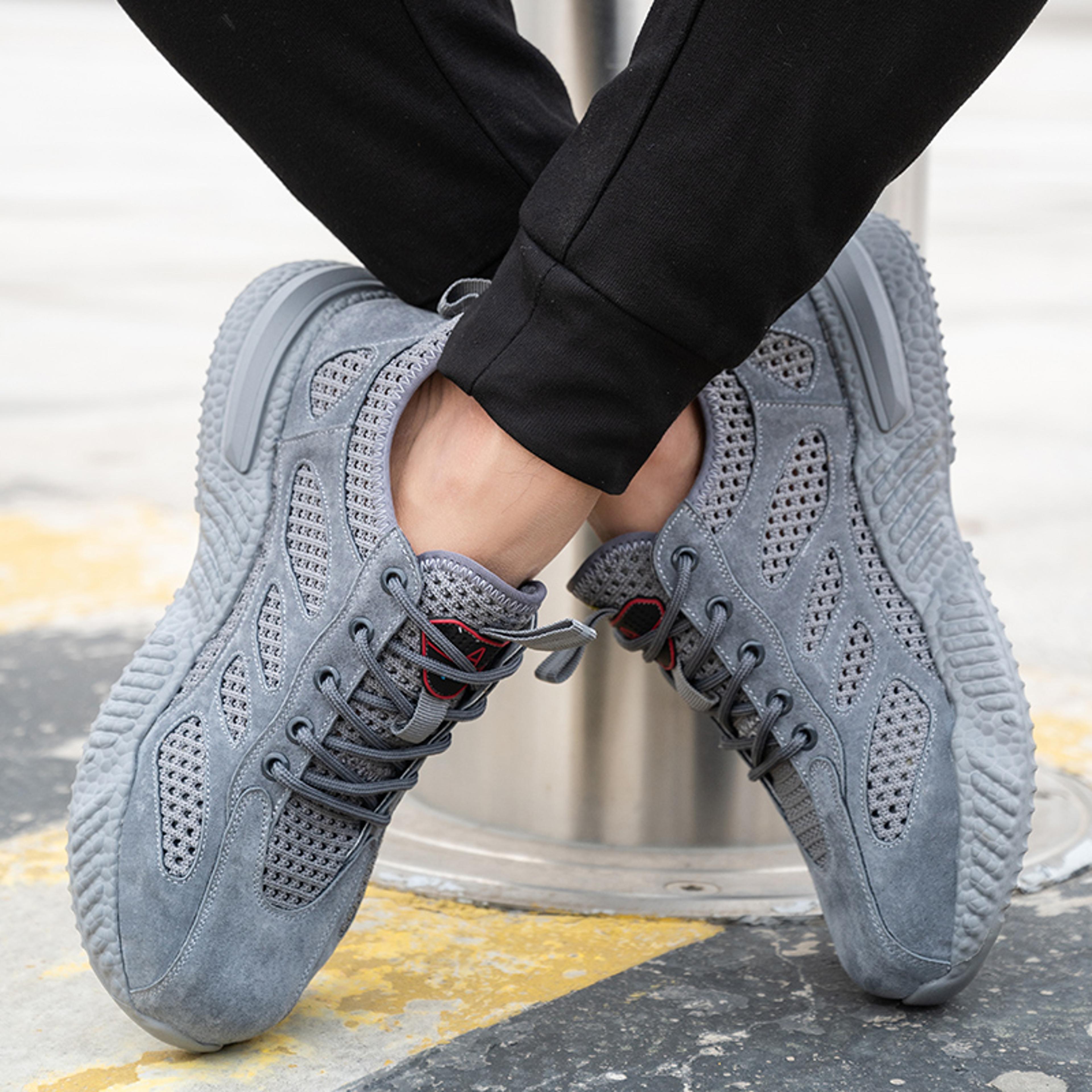 Breathable Lightweight Steel Toe Work Shoes For Men Summer Safety Shoes With Protection  Mesh Desig 2