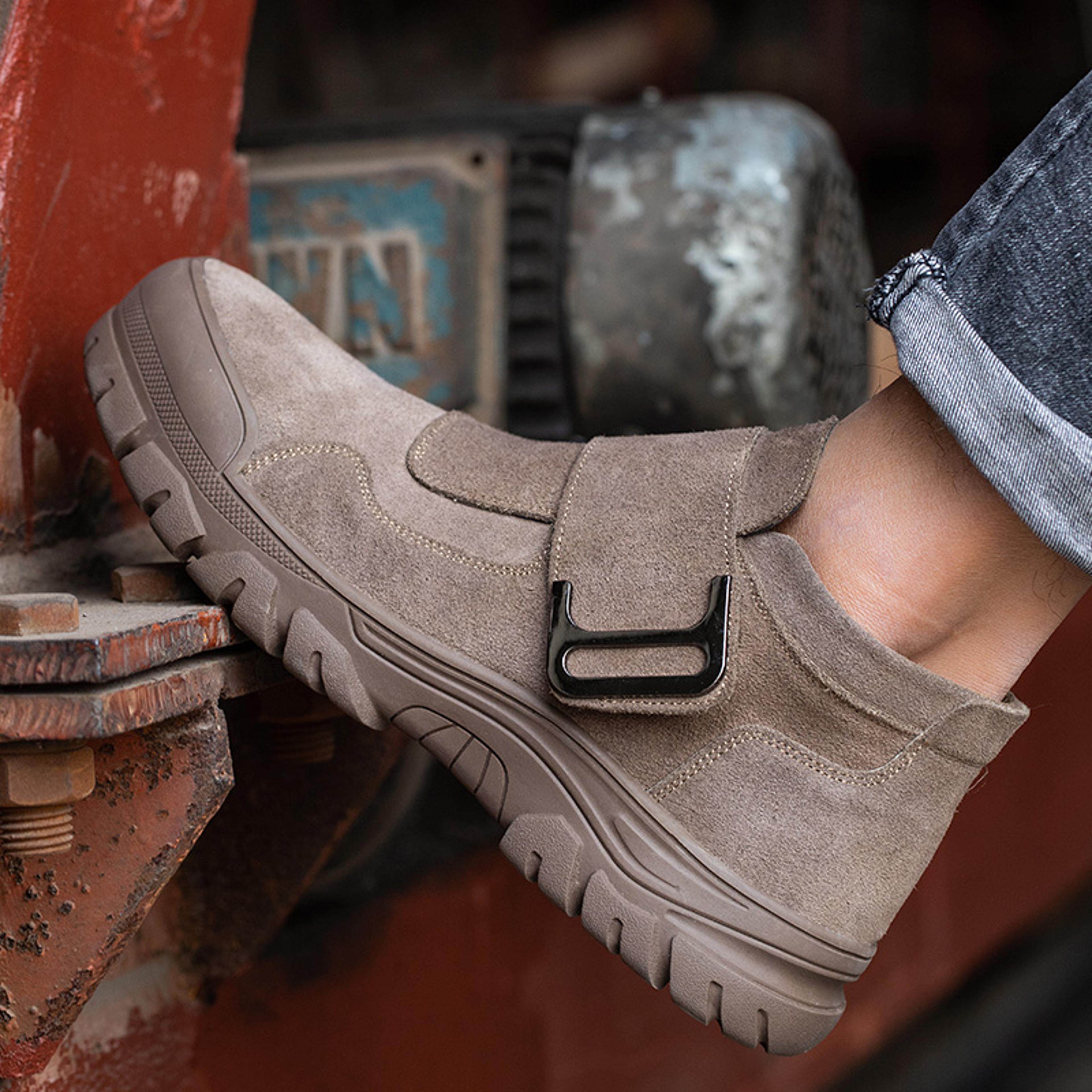 Durable Men Work Safety Shoes AntiSmashing Steel Toe Puncture Proof Boots For HeavyDuty Constructio 1