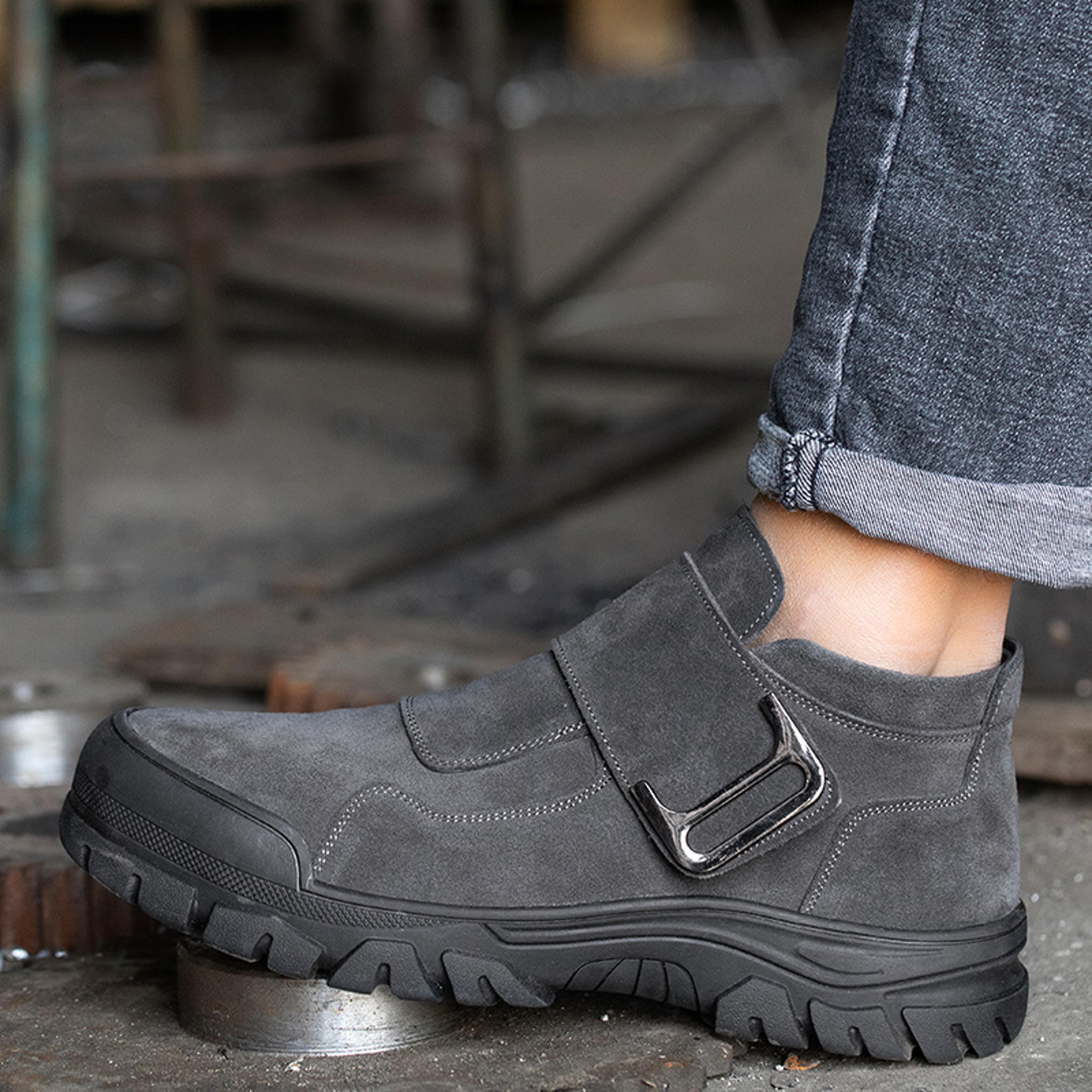 Durable Men Work Safety Shoes AntiSmashing Steel Toe Puncture Proof Boots For HeavyDuty Constructio 3