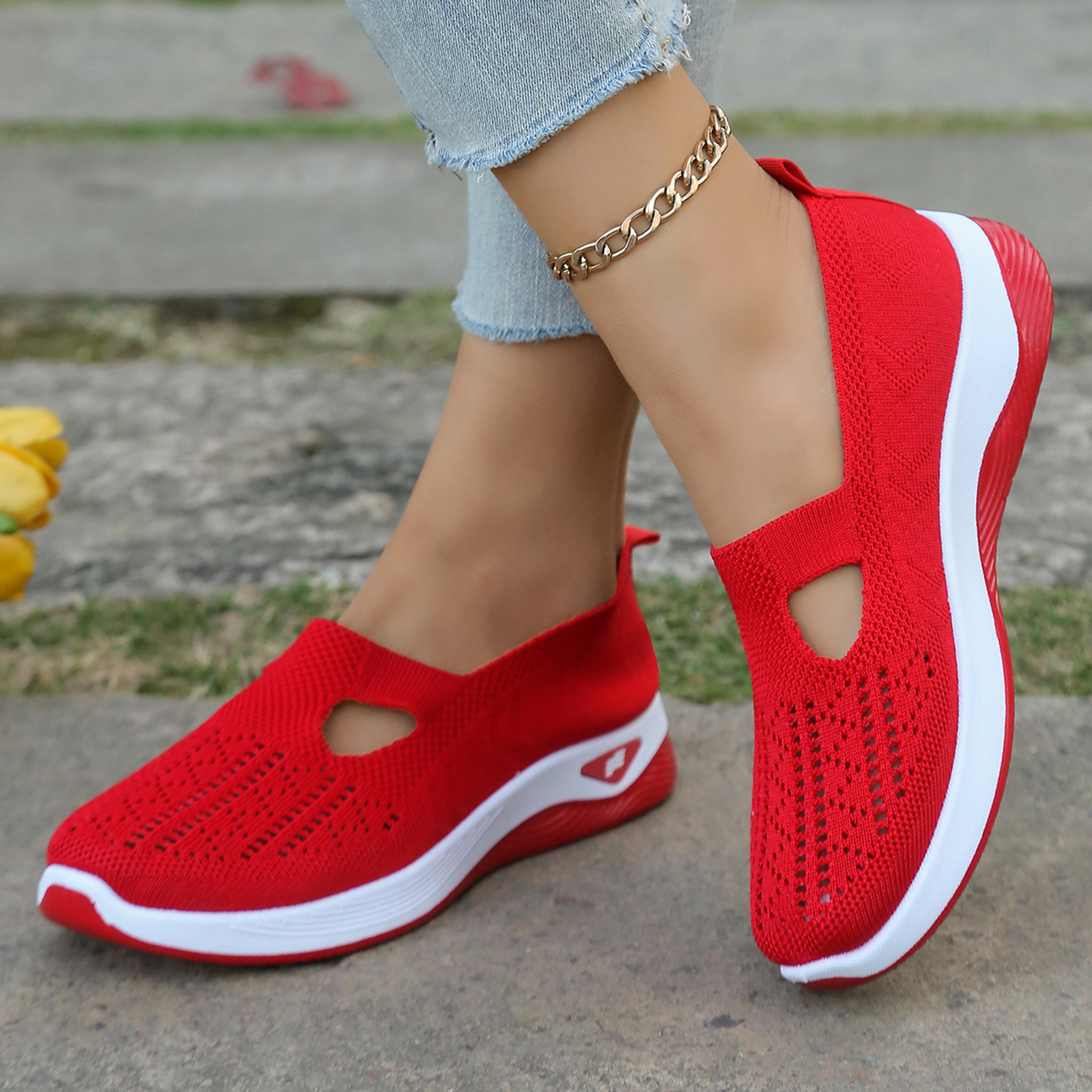 Simple Womens Summer Shoes Solid Color Mom Shoes  Lightweight Casual Sneakers 9