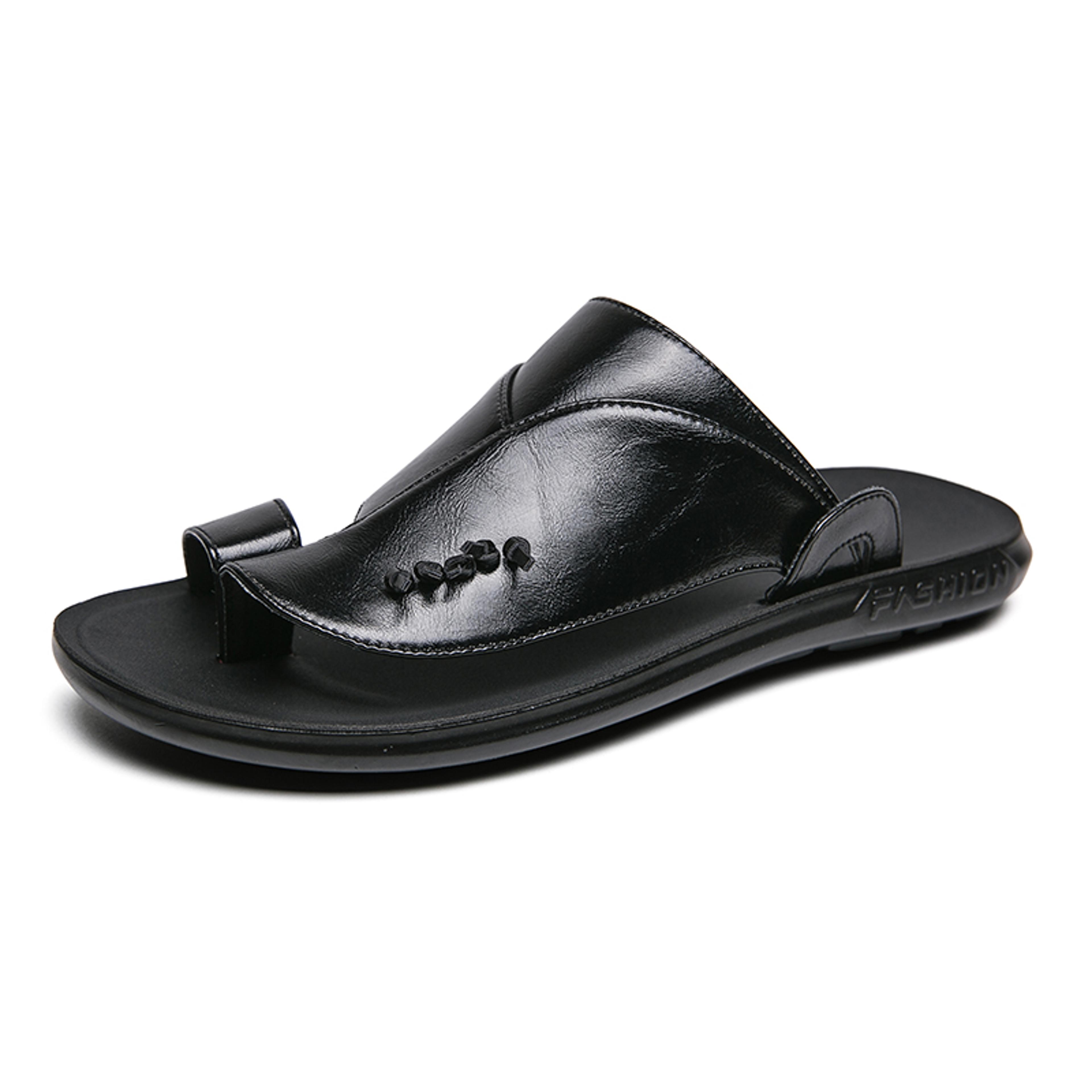 Stylish Mens Leather Sandals For Summer Business Soft NonSlip Comfortable Casual Outdoor Beach Shoe 5