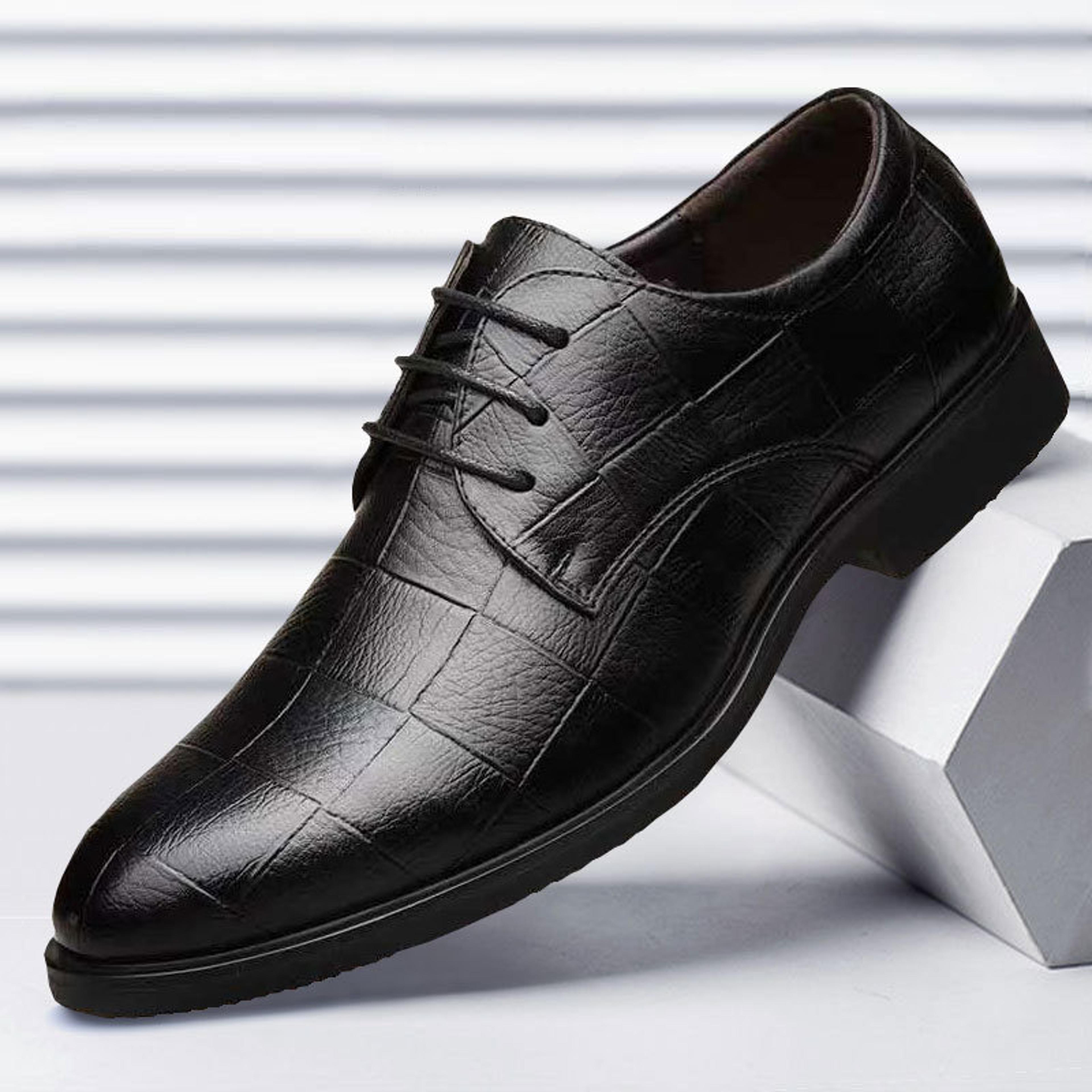 Luxury Classic Mens Leather Shoes British Style Autumn Dress Shoes Comfort Casual Business  Wedding 4