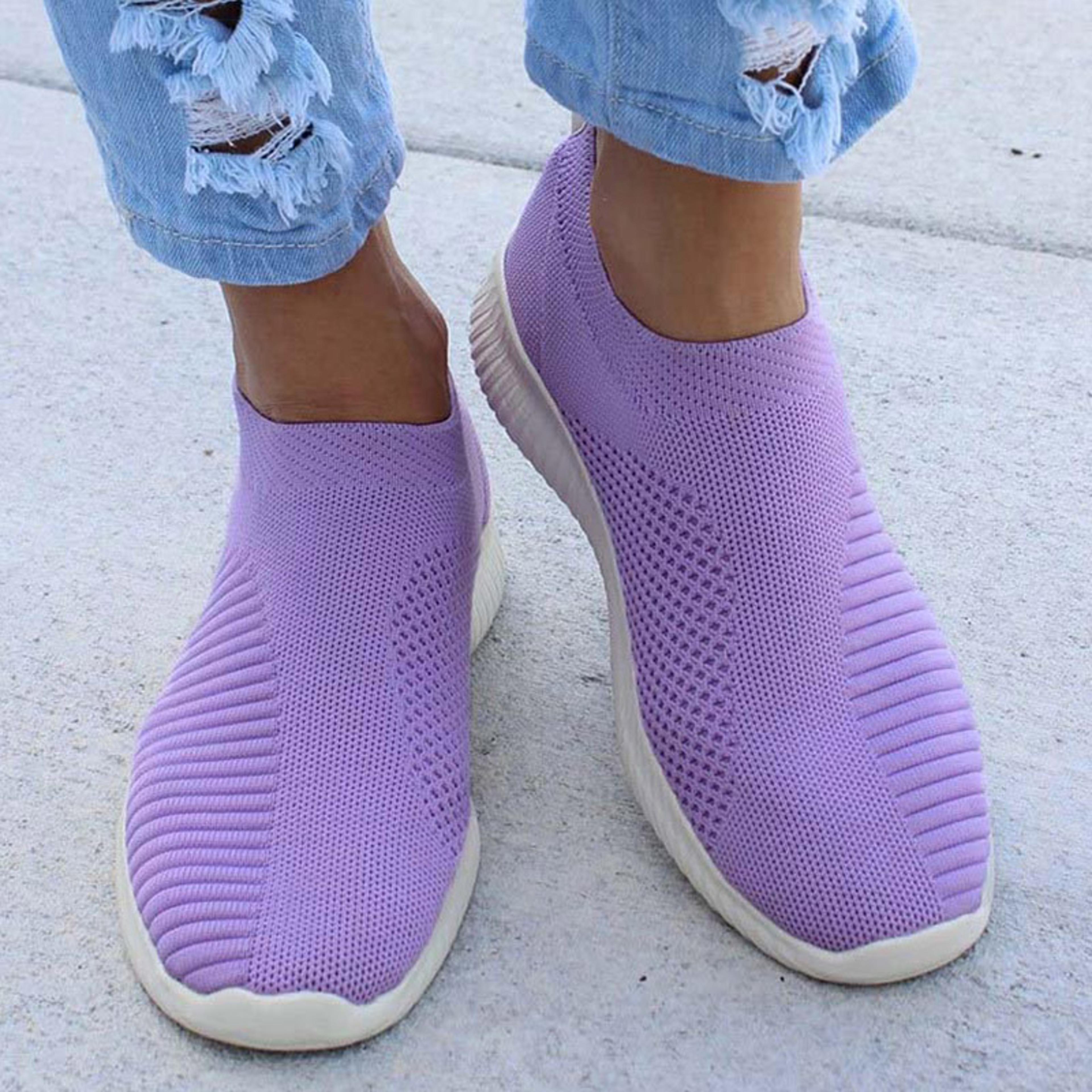 Slip On Womens Sneakers Lightweight Breather White Casual Sports Shoes Comfortable Vulcanized Footw 6