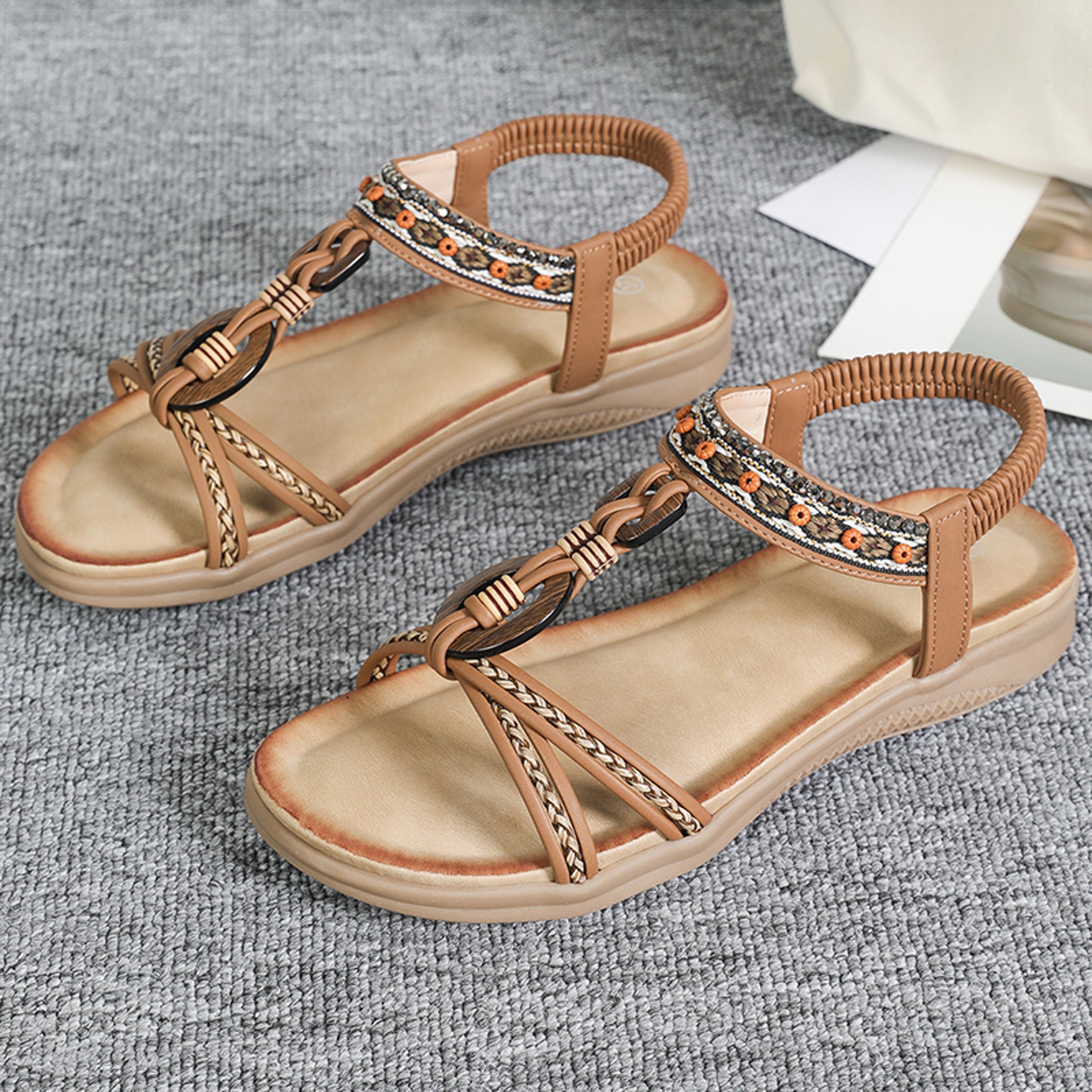 Bohemia Style Women Sandals Mix Color Flat Summer Sandals Shoes For Women Lightweight Classic Summe 5