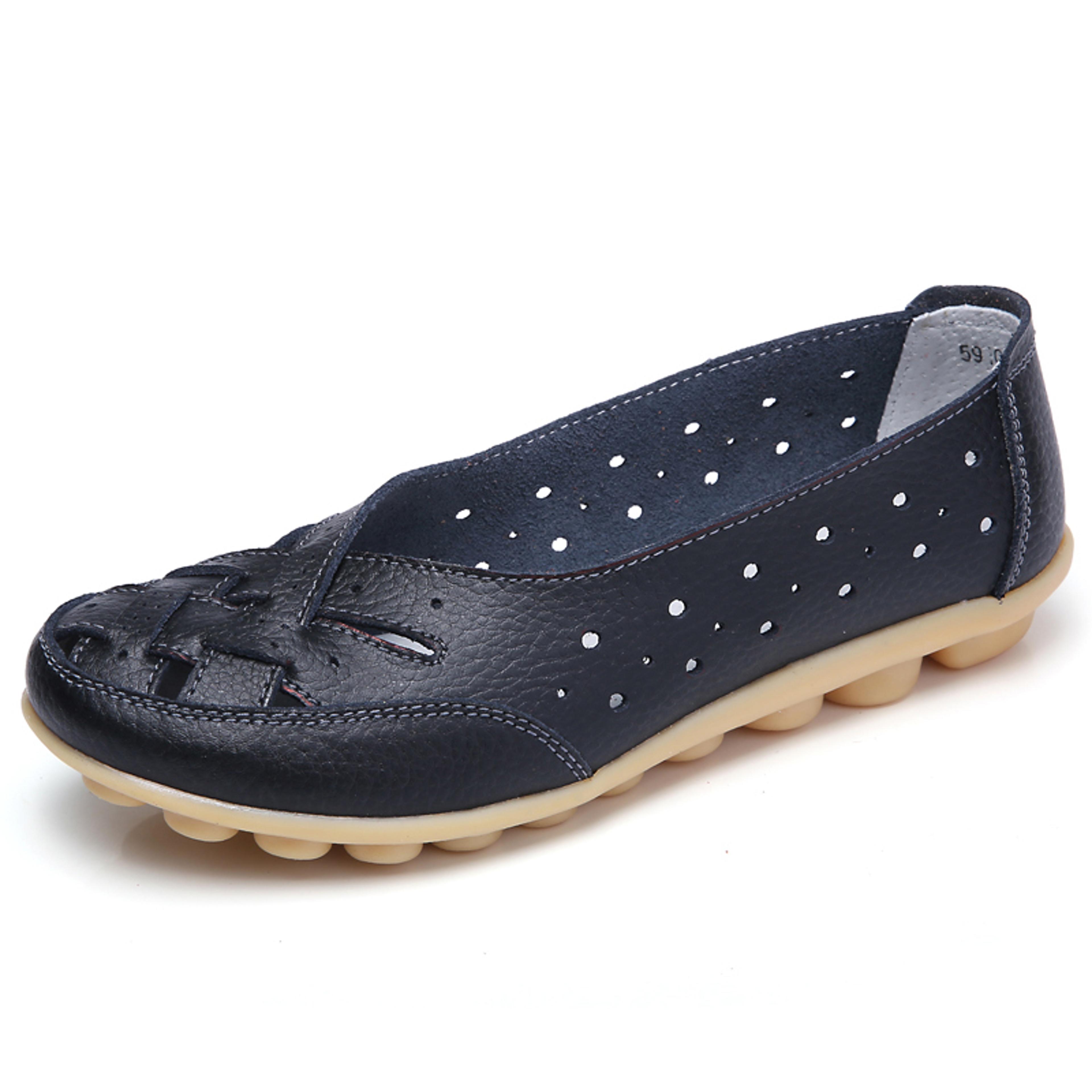 Premium Casual Leather Soft Womens Loafers White Shoes Elegant Flats Footwear Female Lightweight  C 7