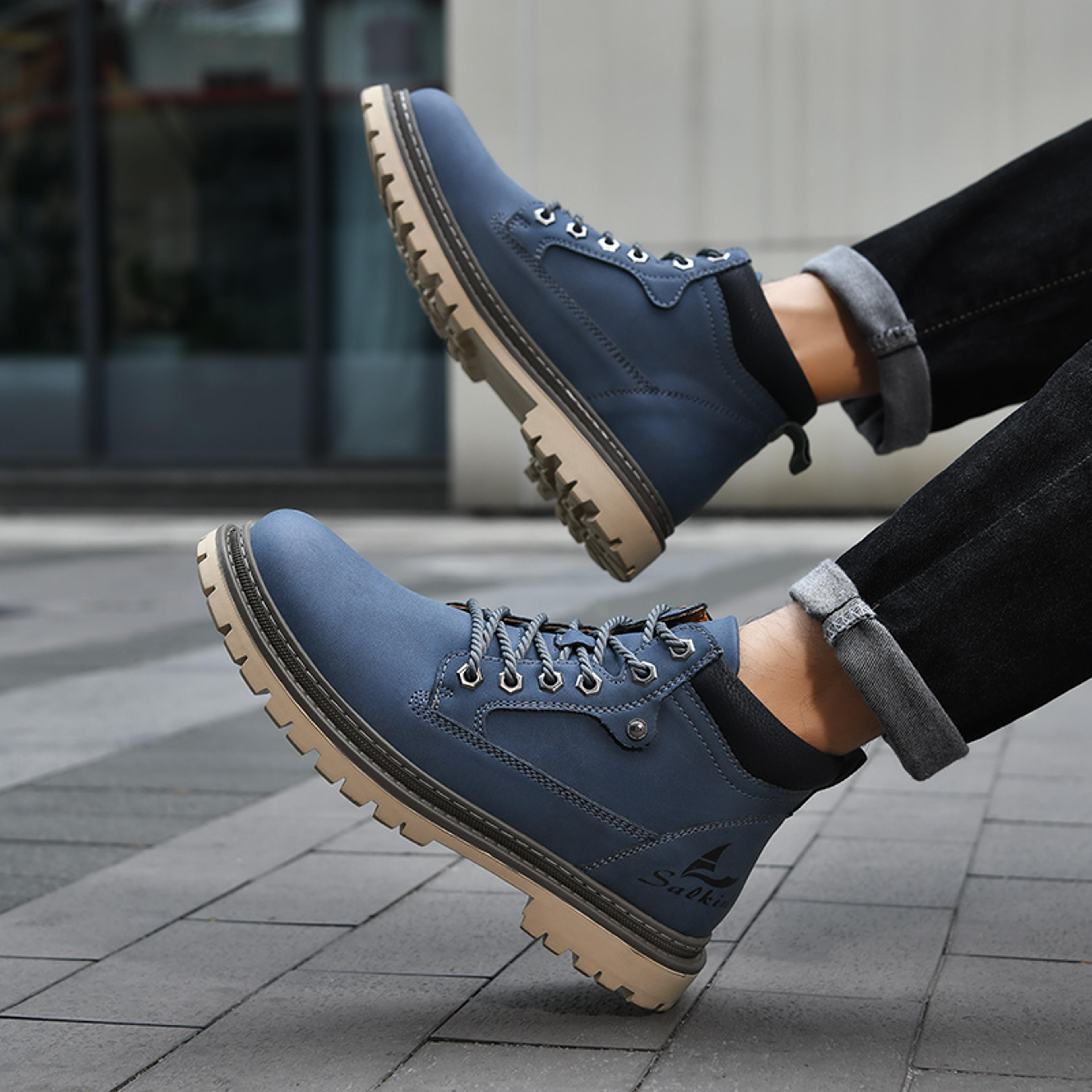 Premium Handmade Men Boots Leather Ankle Winter Shoes For Hiking Outdoor Work  Casual Wear With Ant 1